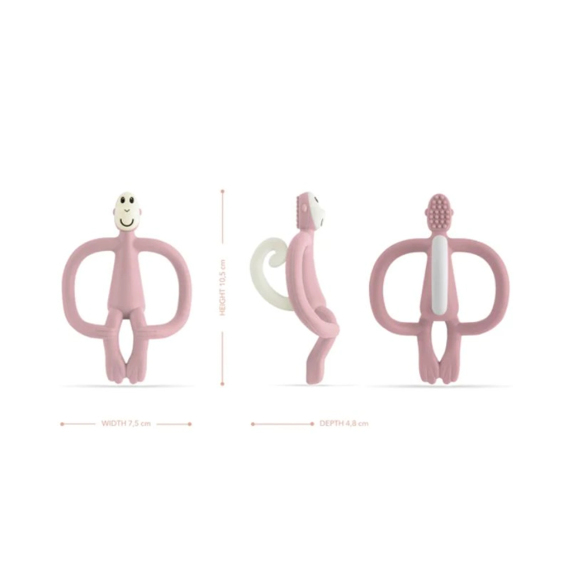 Matchstick Monkey Dusty Pink Teething Toy