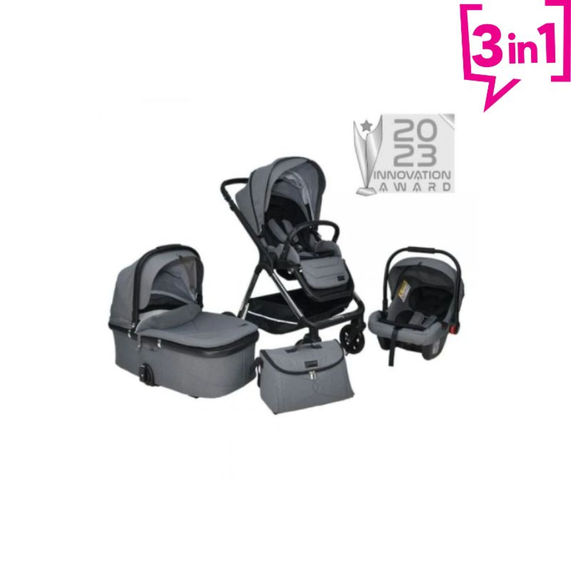 Bebestars Modular System Nammos 3in1 Grey