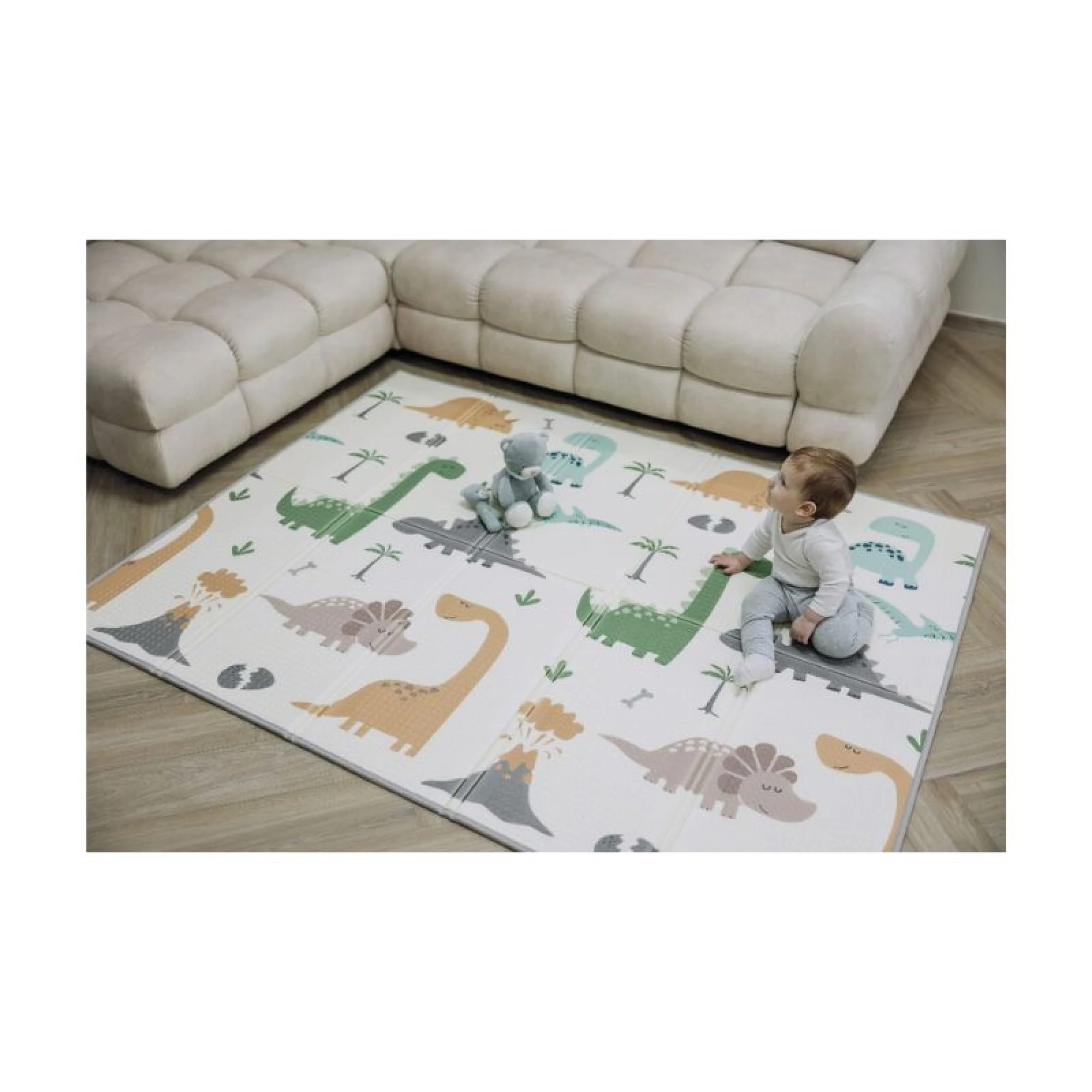 FreeOn folding play mat with edge Magic Dino