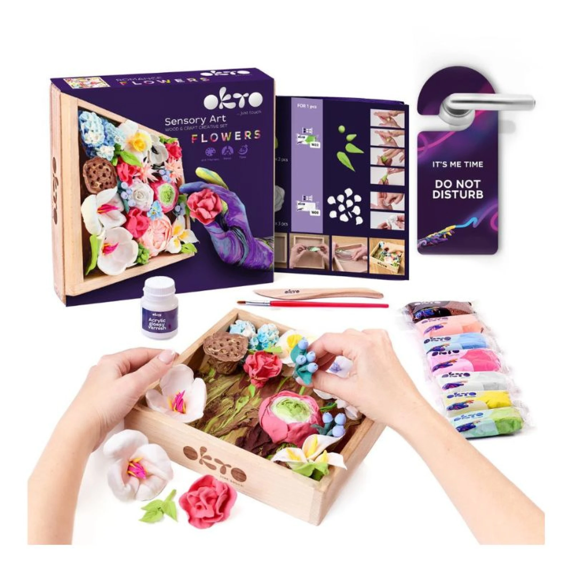 Wood&amp;Craft DIY Flowers TM OKTO 21*21 cm Romance