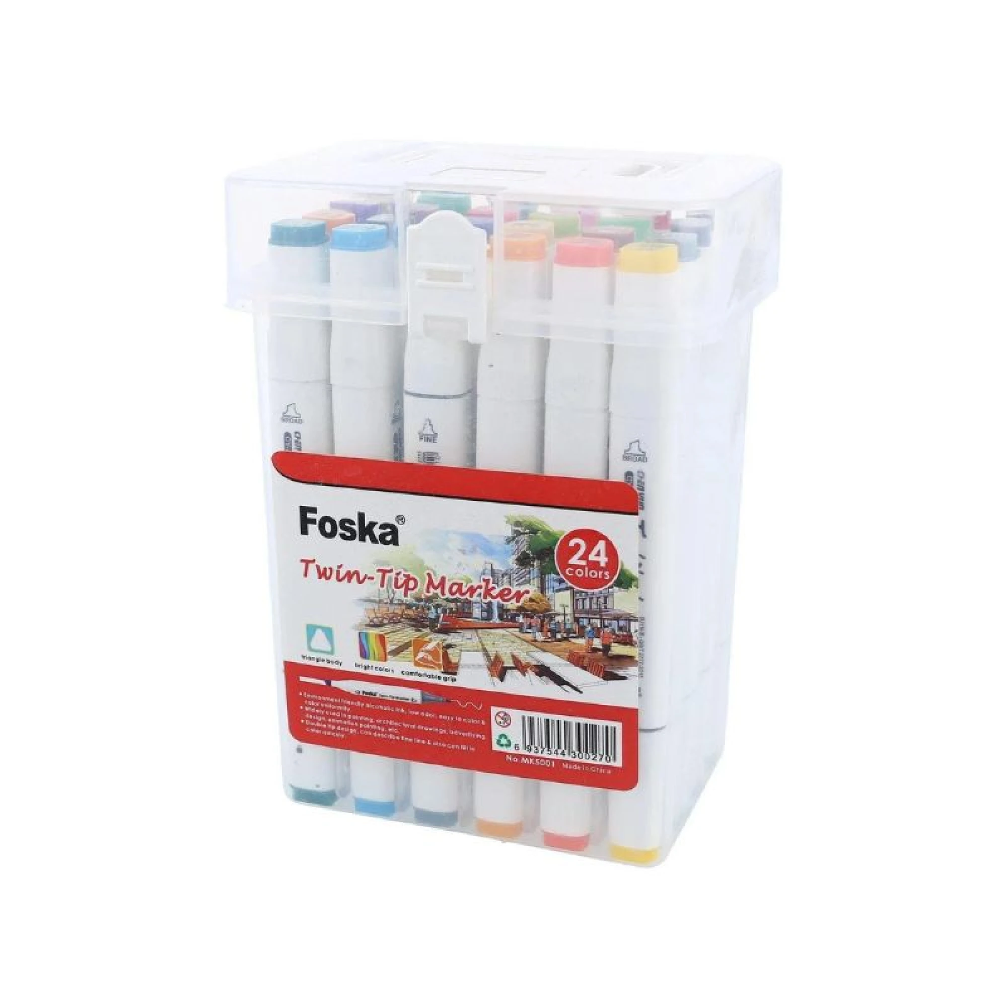 Twin-tip Marker FOSKA - 24colors