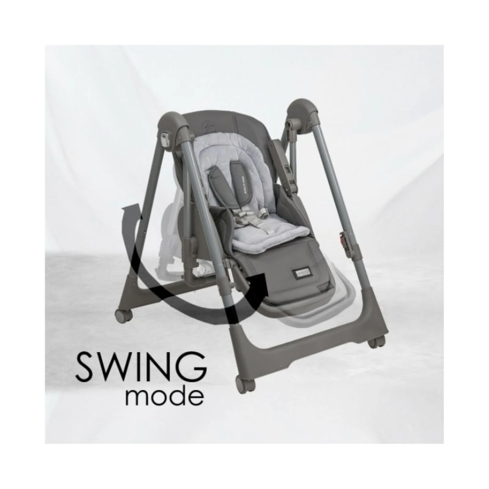 Bebestars High chair-Swing Nuovo 2in1 Grey