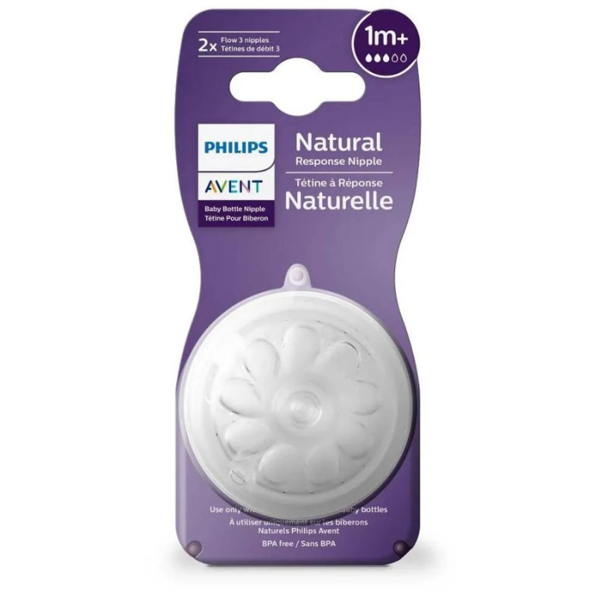 Philips Avent Natural Response Anti-colic teats with Flow 3 teats