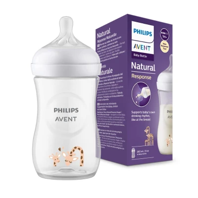 Philips Avent Bottle Natural with Response  Dummy 260 ml Giraffe