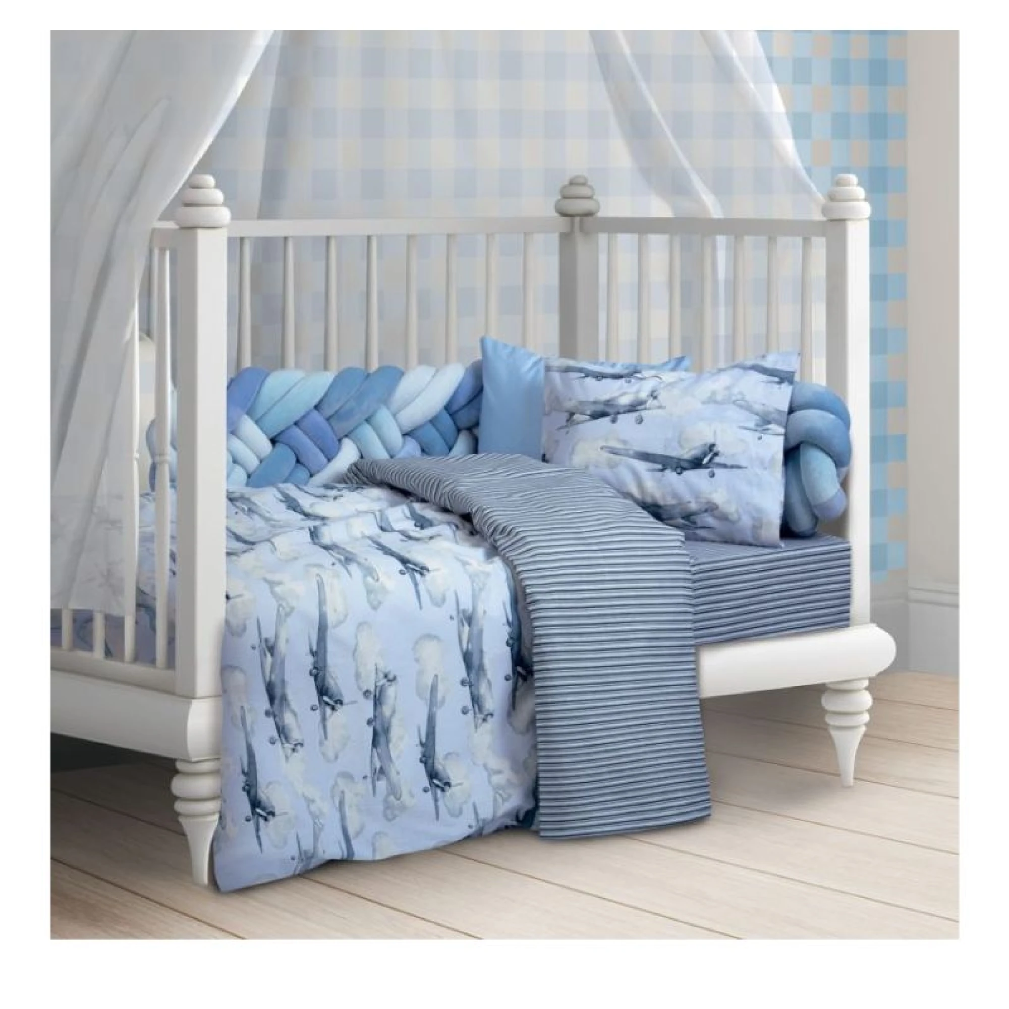Greenwich Polo Club Bed Baby Sheets Sets - Plane