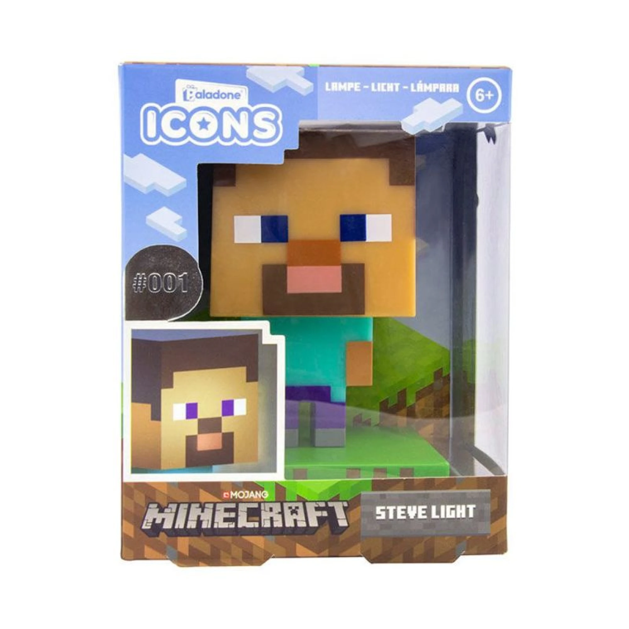 Minecraft Paladone Icons Steve Light