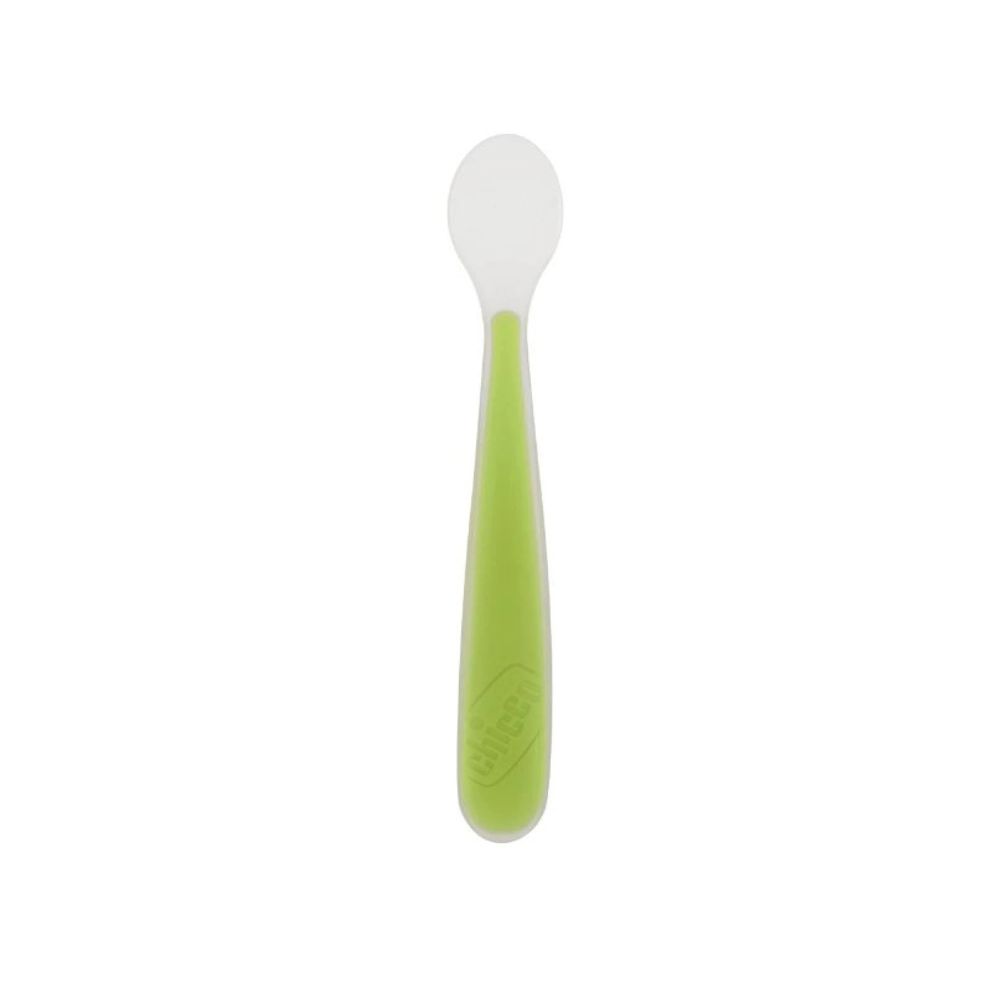 Chicco Silicone Spoon Soft GREEN 6M+