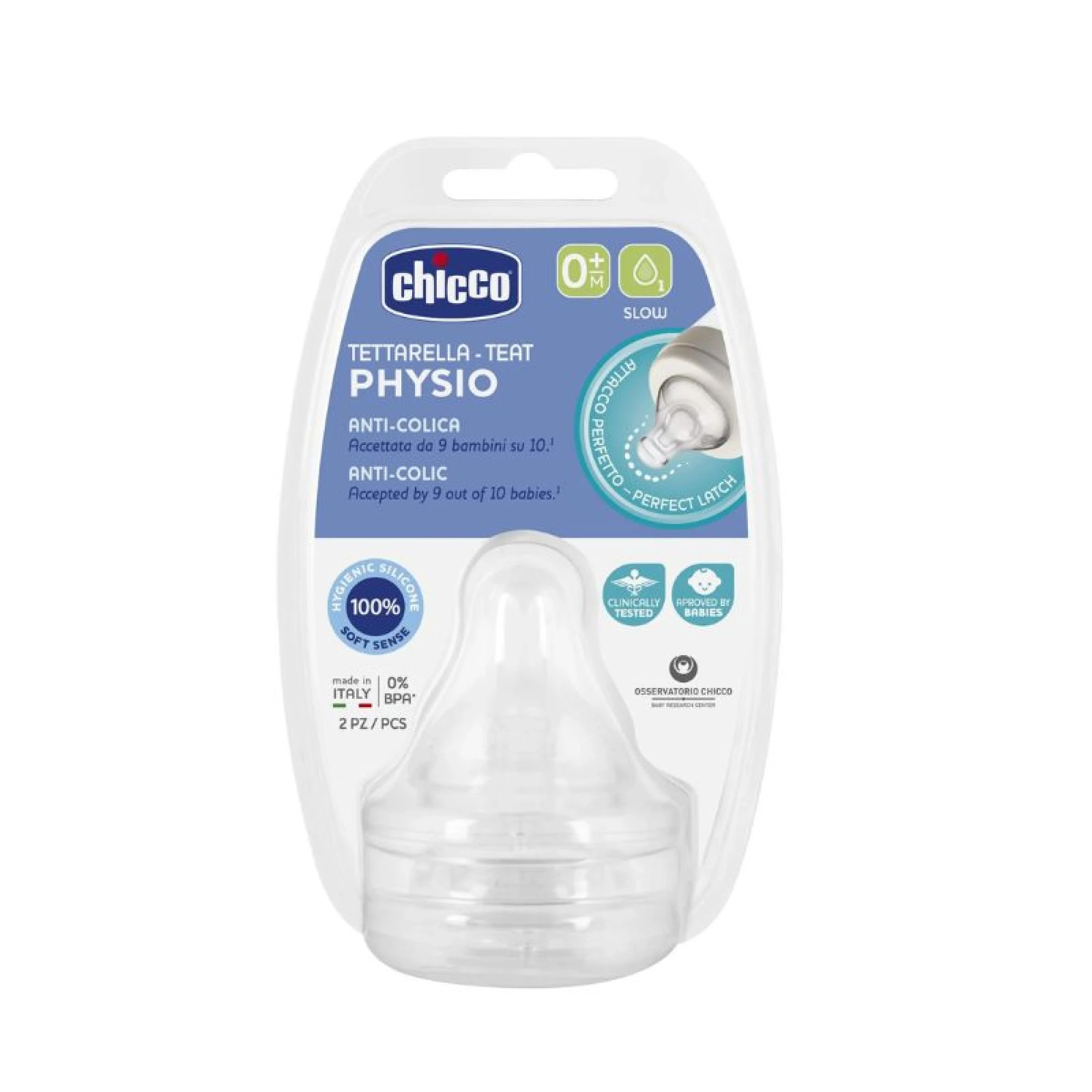 Silicone Nipple Physio Perfect 5 Medium Flow 2M+ (2pcs)