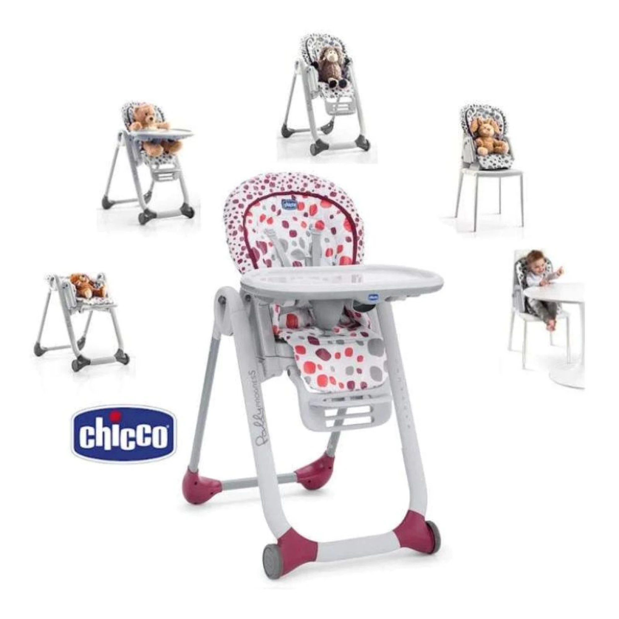 Chicco high chair Polly Progress Cherry/74