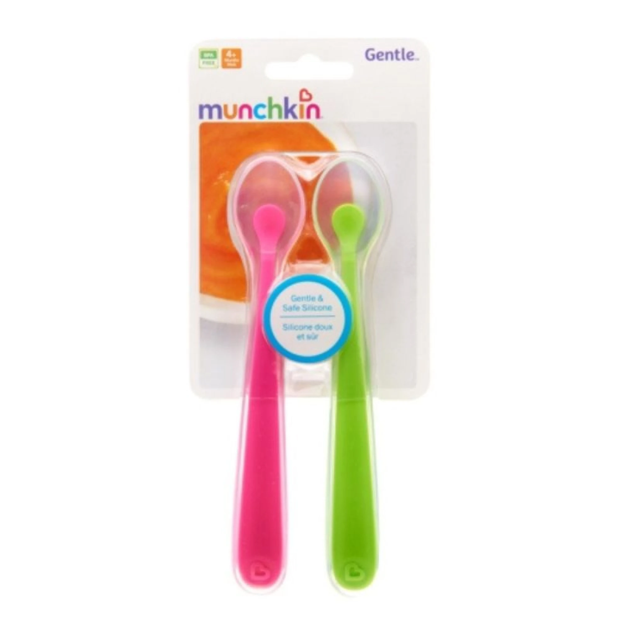 Gentle Silicone Spoons 2 Pack Pink