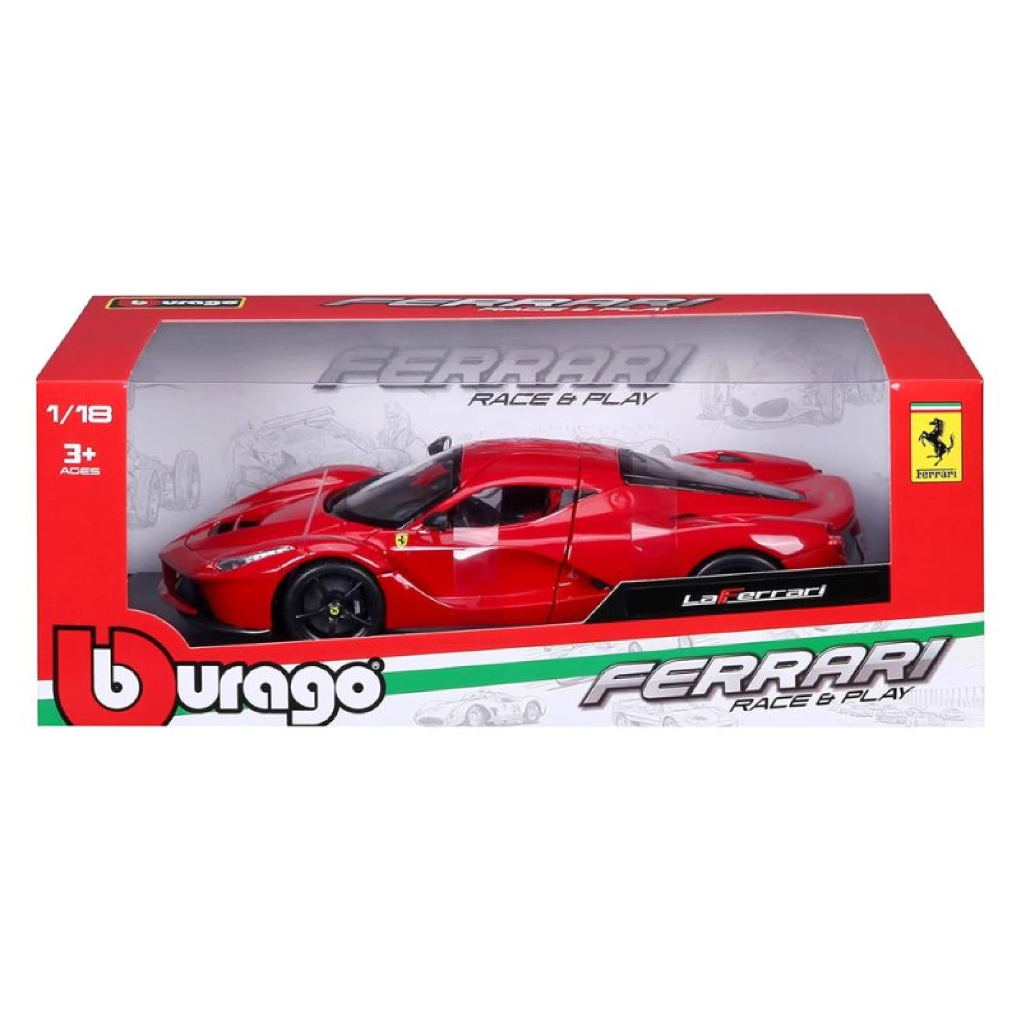Bburago Scale Ferrari Race and Play LaFerrari Diecast Vehicle 1:18