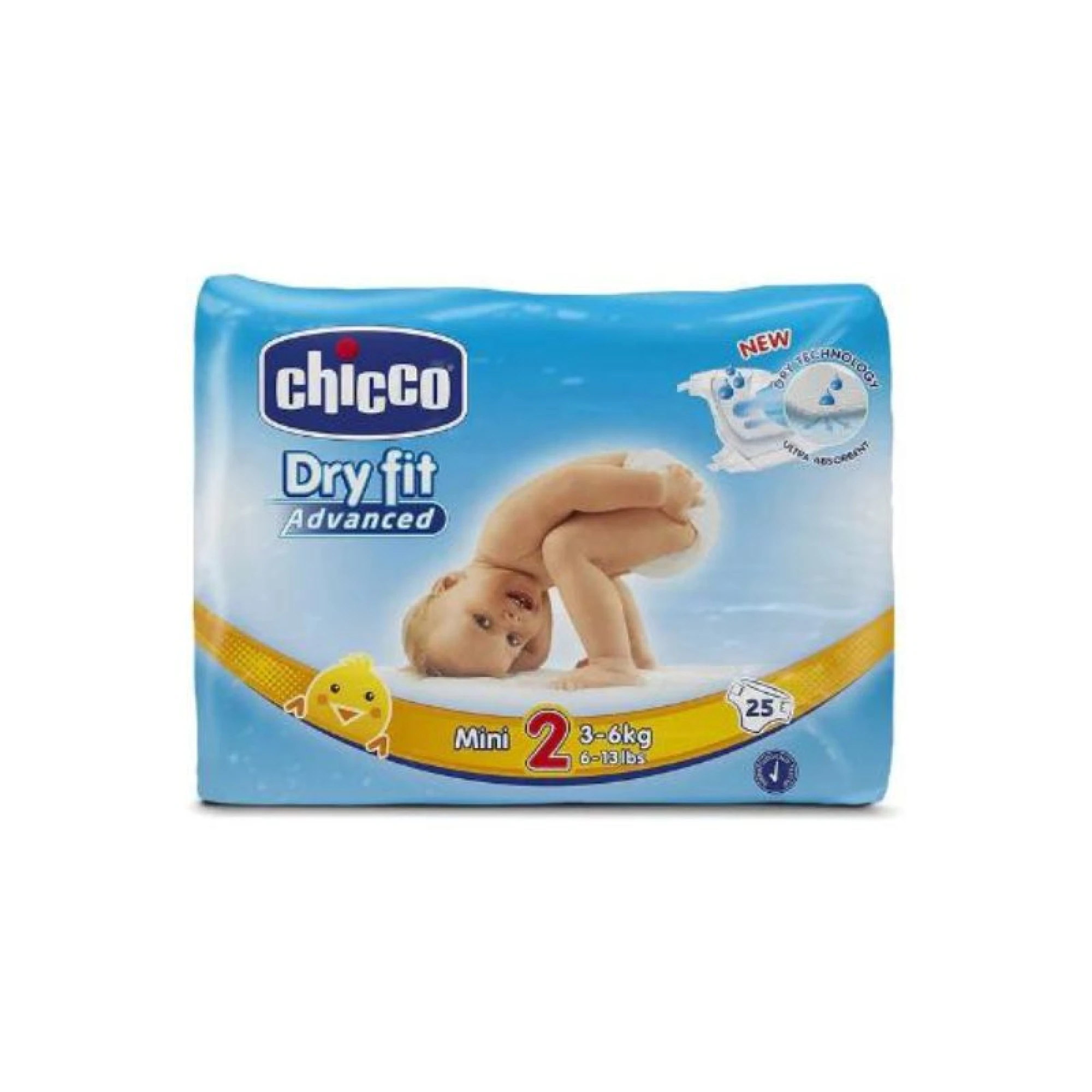 Chicco Diapers DRY FIT MINI NO2 (25PCS) 3-6KG