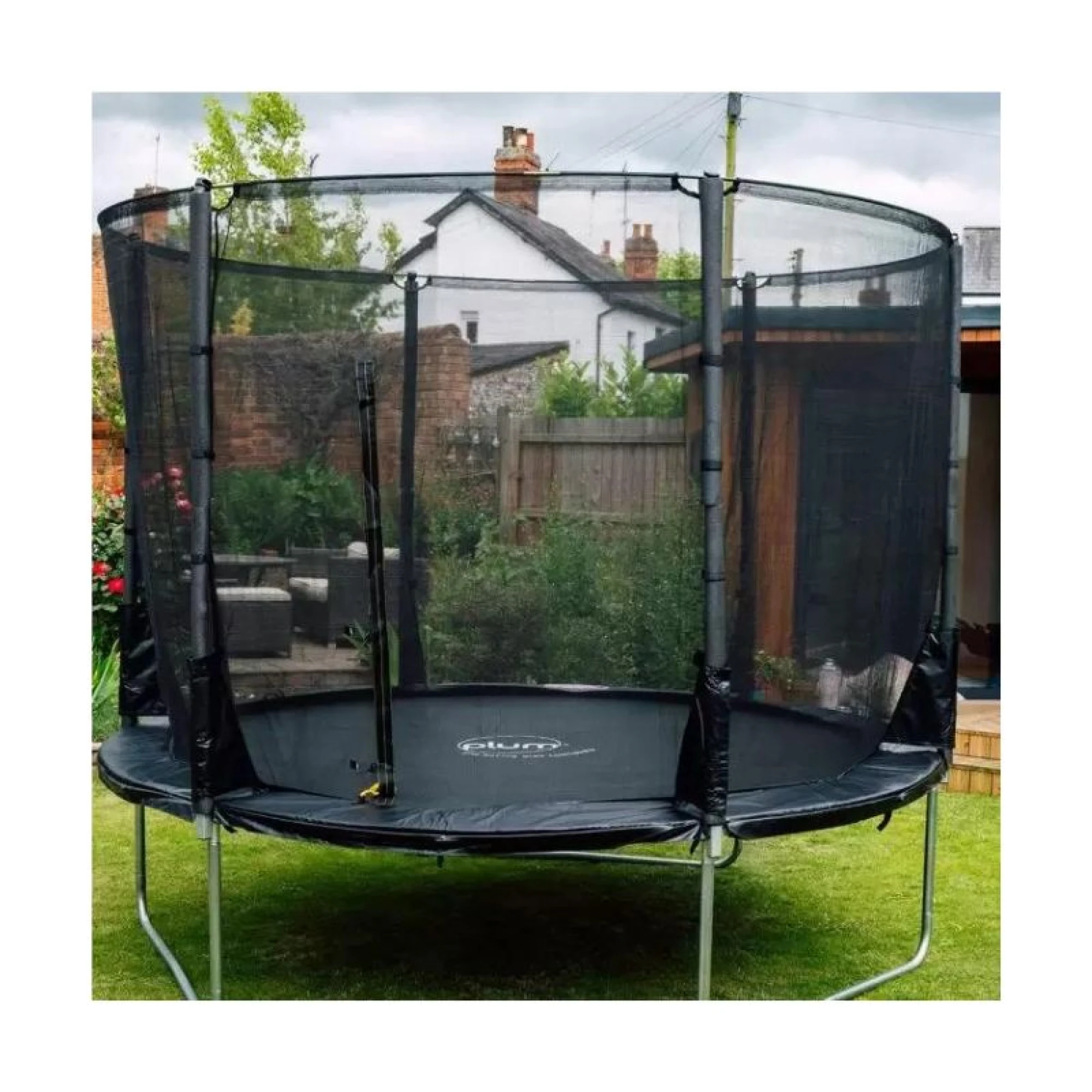 Plum 14ft Space Zone II Evolution Trampoline (Telescopic Pack Down Enclosure)