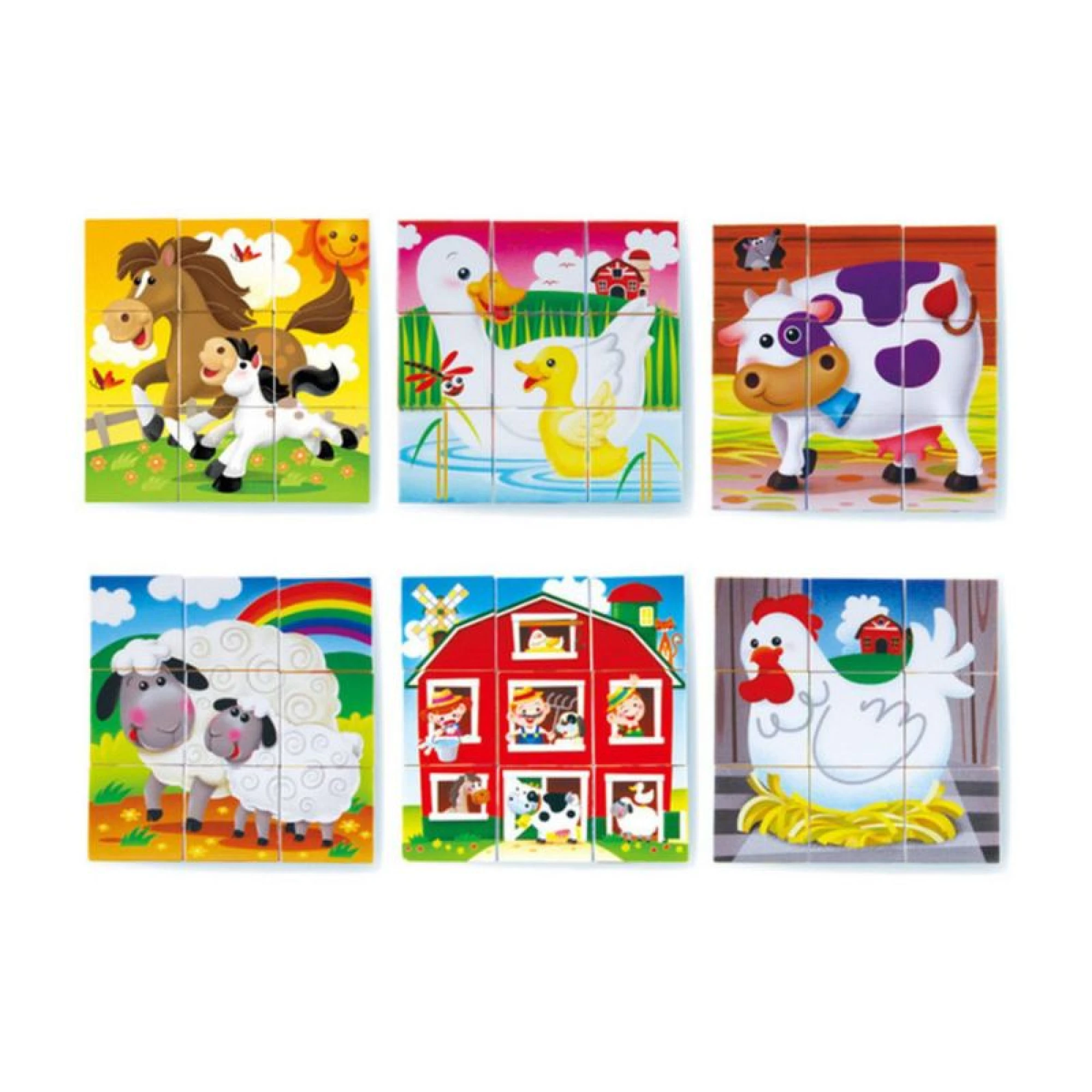 Playgo 9 Piece Farmhouse Block Puzzle