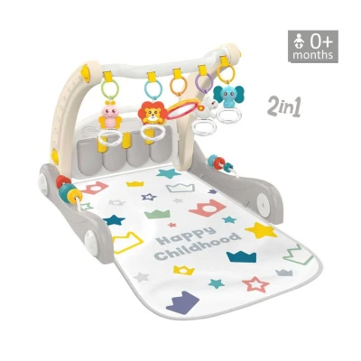 Bebestars Gym-Baby Walker Piano Happy 2in1 Grey
