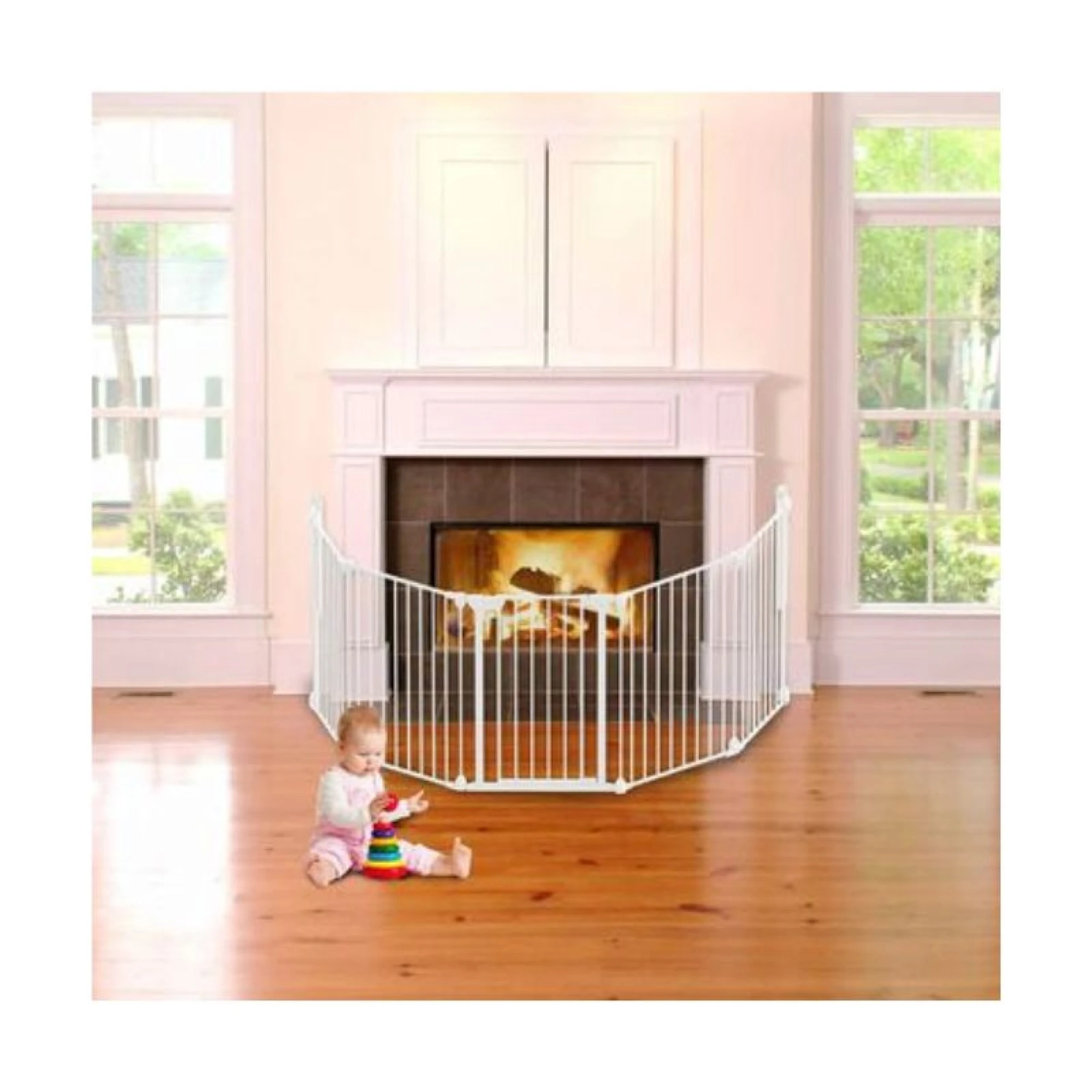 Noma 5-Panel Safety Gate Modular Metal White