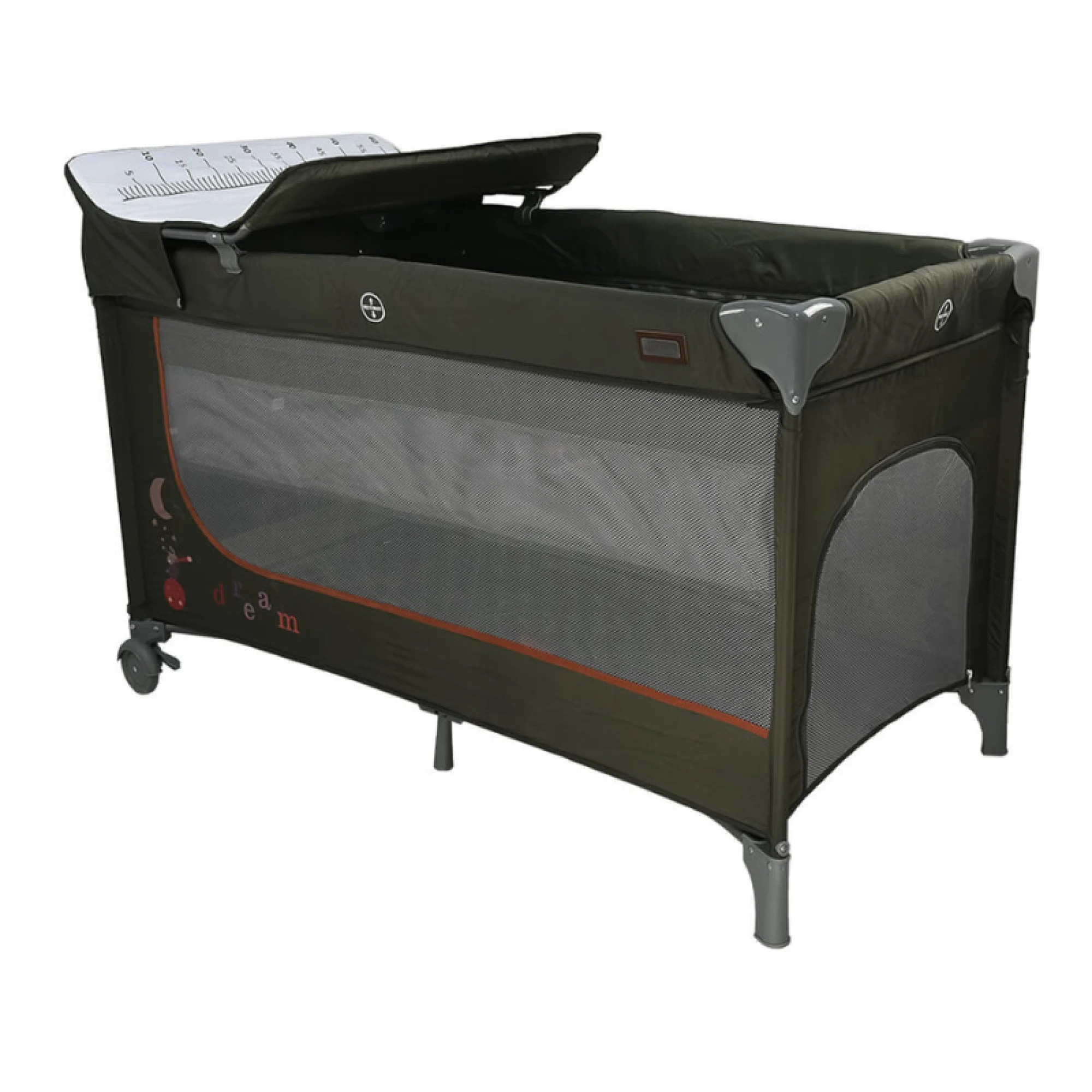 Bebe Stars Play Yard Dreamer with 2nd floor and changer Olive
