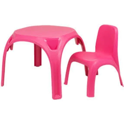 Kids Plastic Chair &amp; Table Indoor/Outdoor Pink