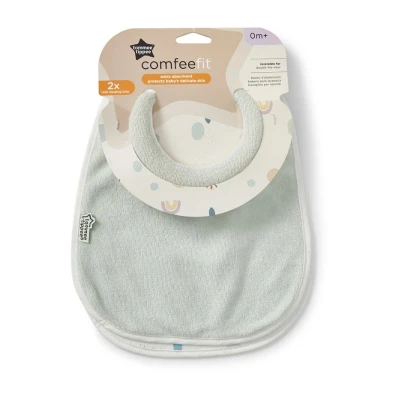 Tommee Tippee Comfee Fit Milk Feeding Bibs 2 Pack - Green