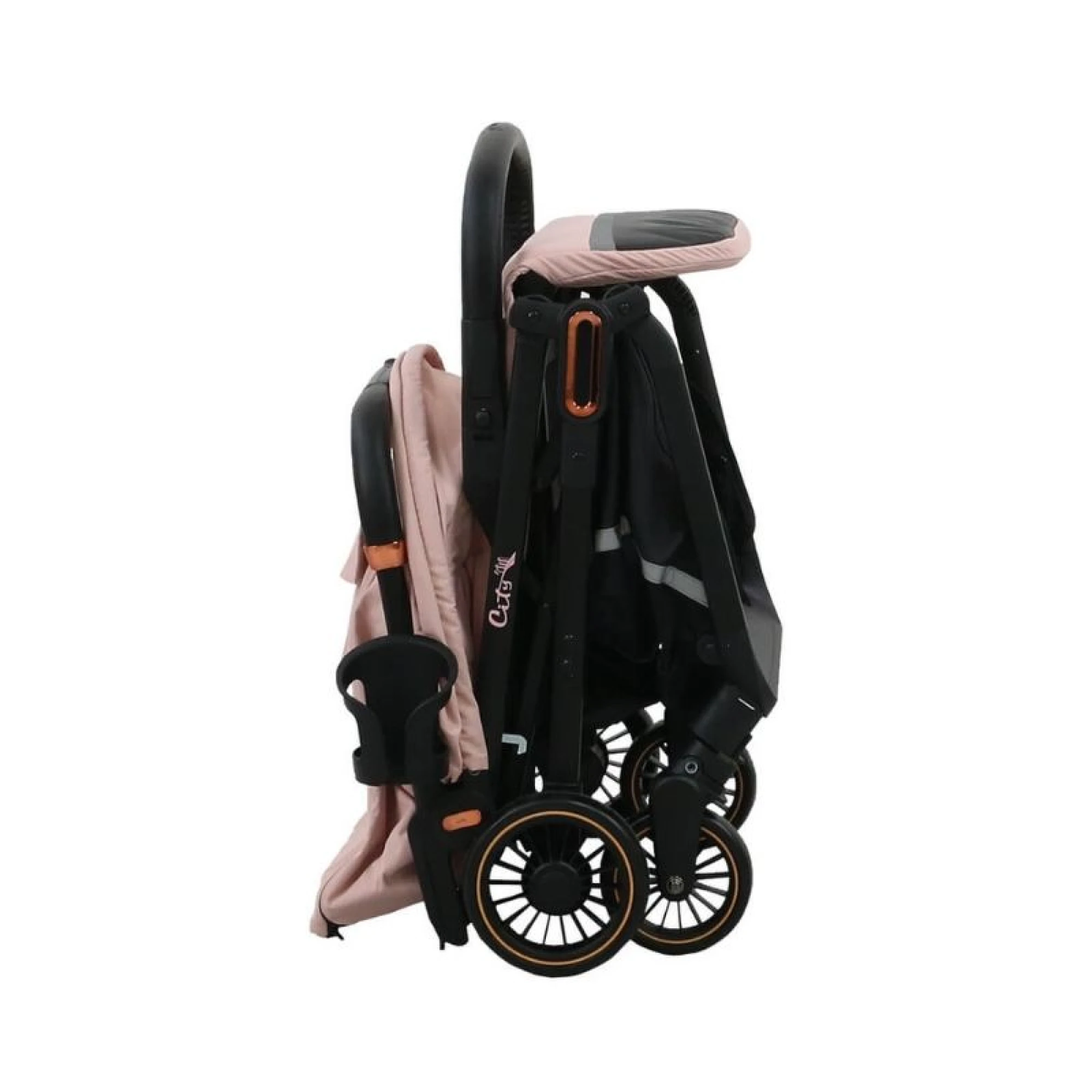 Bebestars Baby Stroller City Automatic Powder Pink