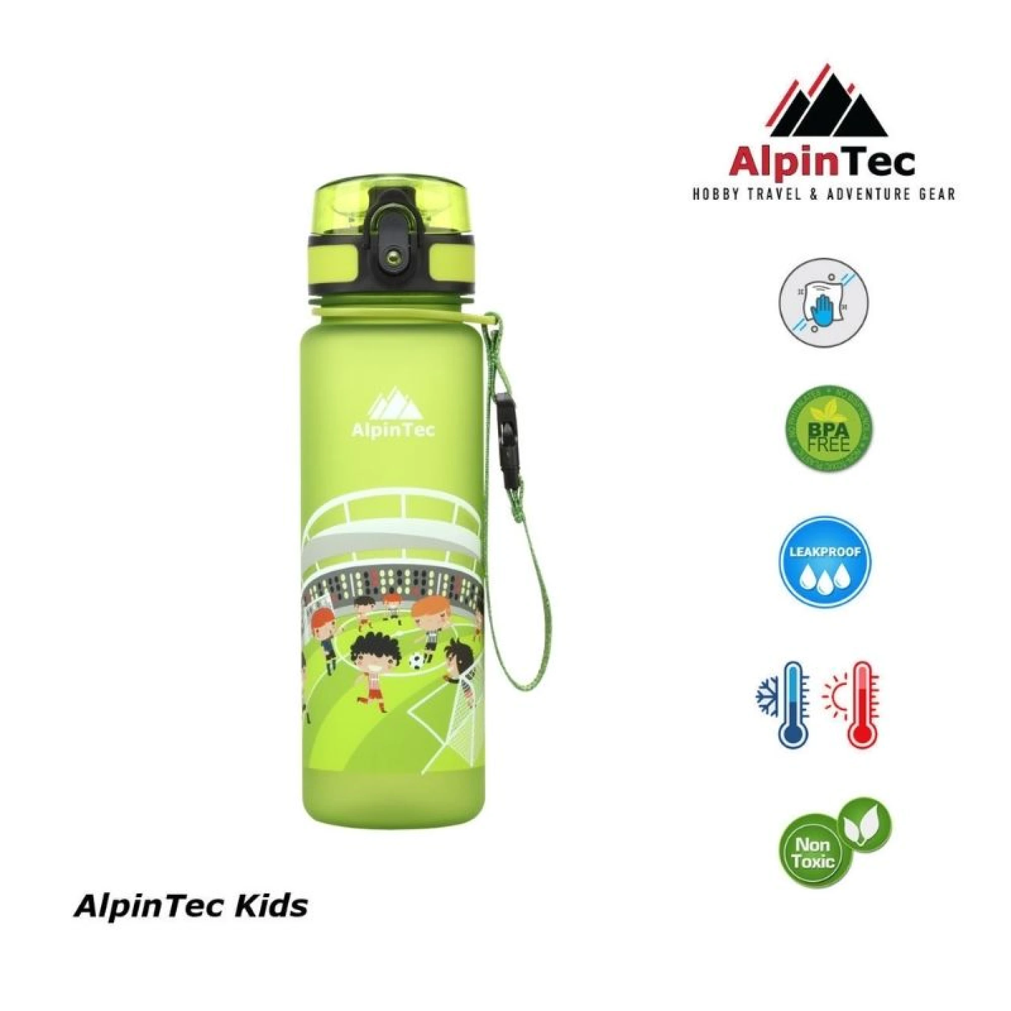 AlpinTec kids 500 ml water bottle - Soccer