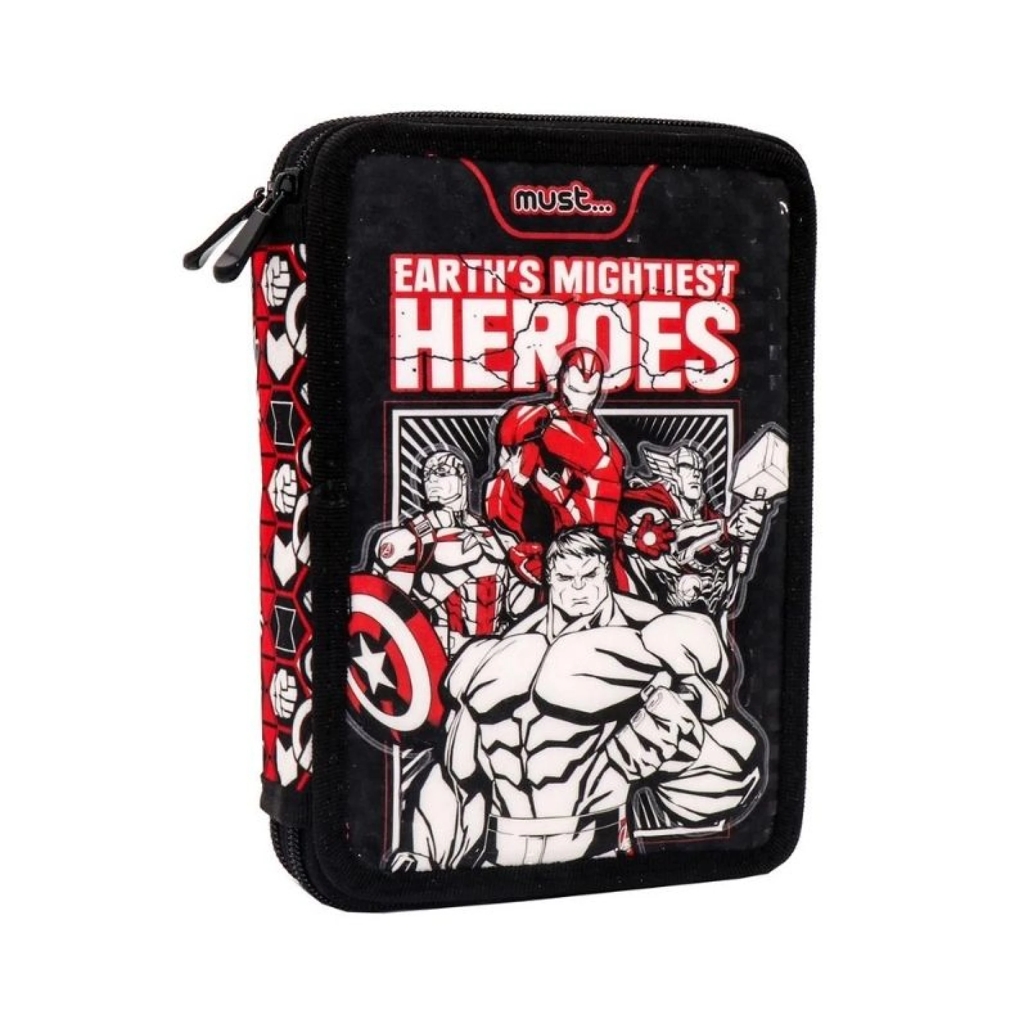 School Pencil Case Avengers Heroes Must Double Decker