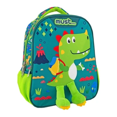 Kindergarten Backpack Must Charmy Little Dino with 2 Cases