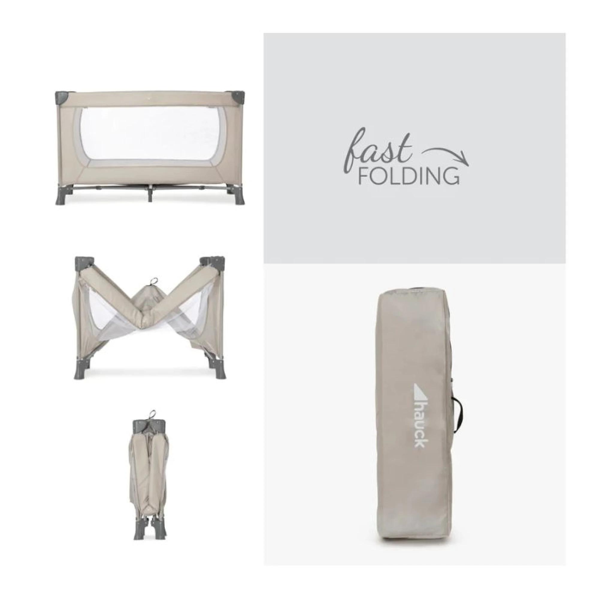 Hauck travel cot Dream N Play - Beige/Grey