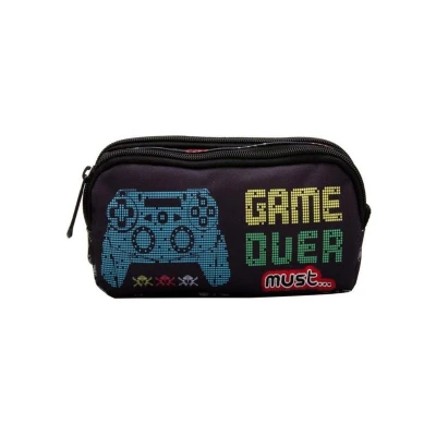 School Pencil Case Energy Game Over with 2 zippers