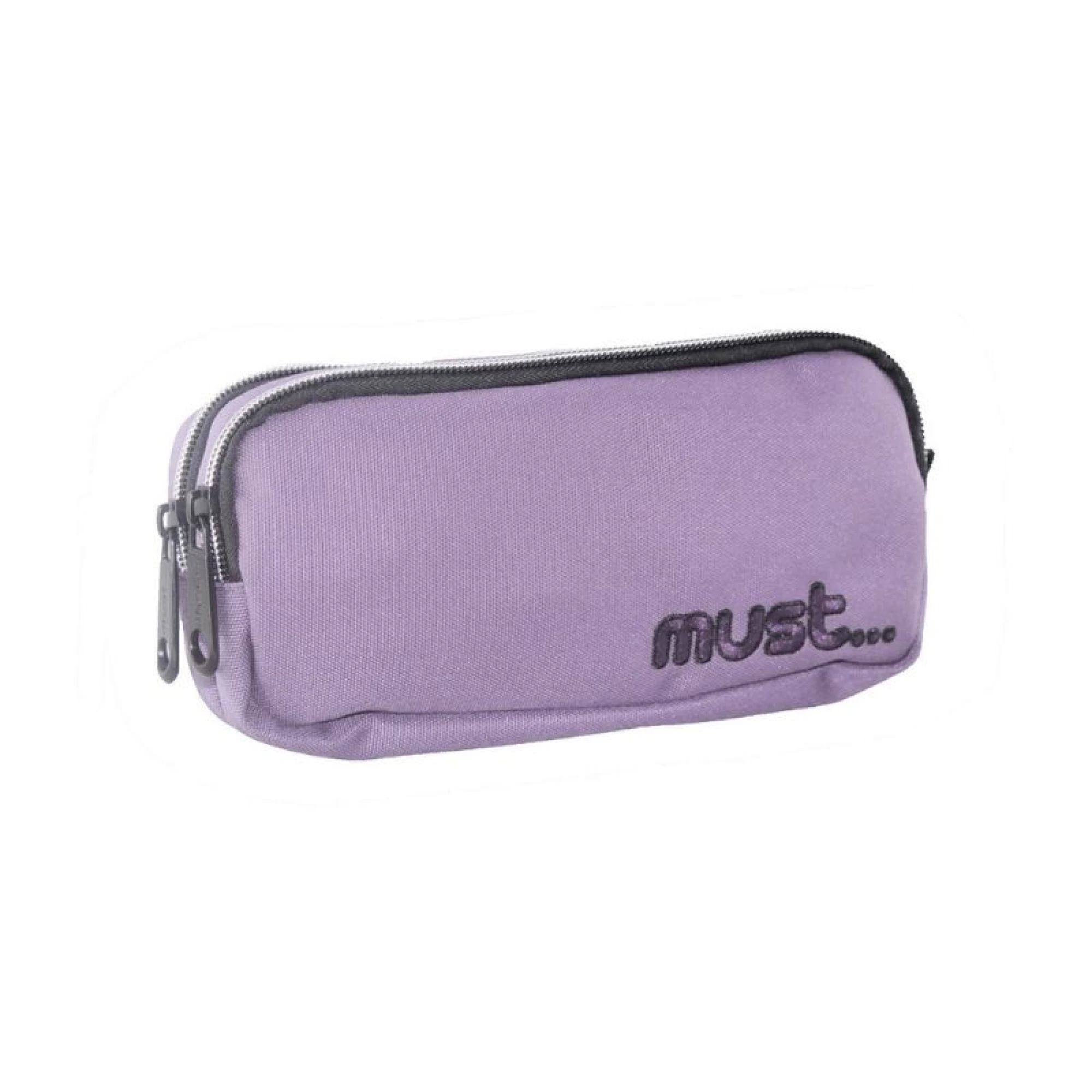 Eco Friendly Pencil Case Must Monochrome rPET 900D Light Purple with 2 zippers