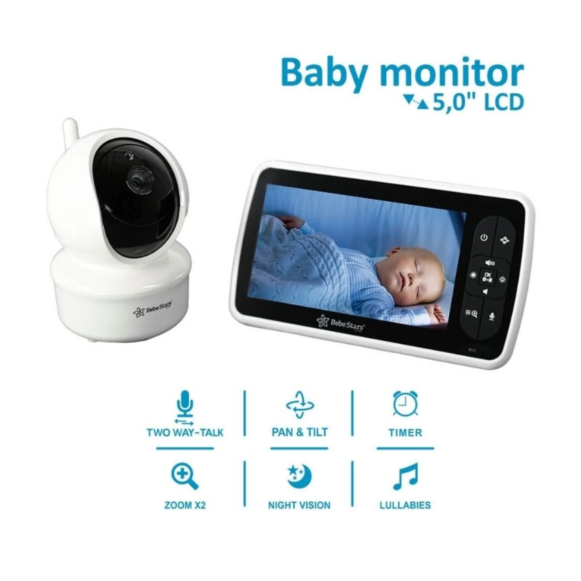 Bebestars Baby monitor 5,0″