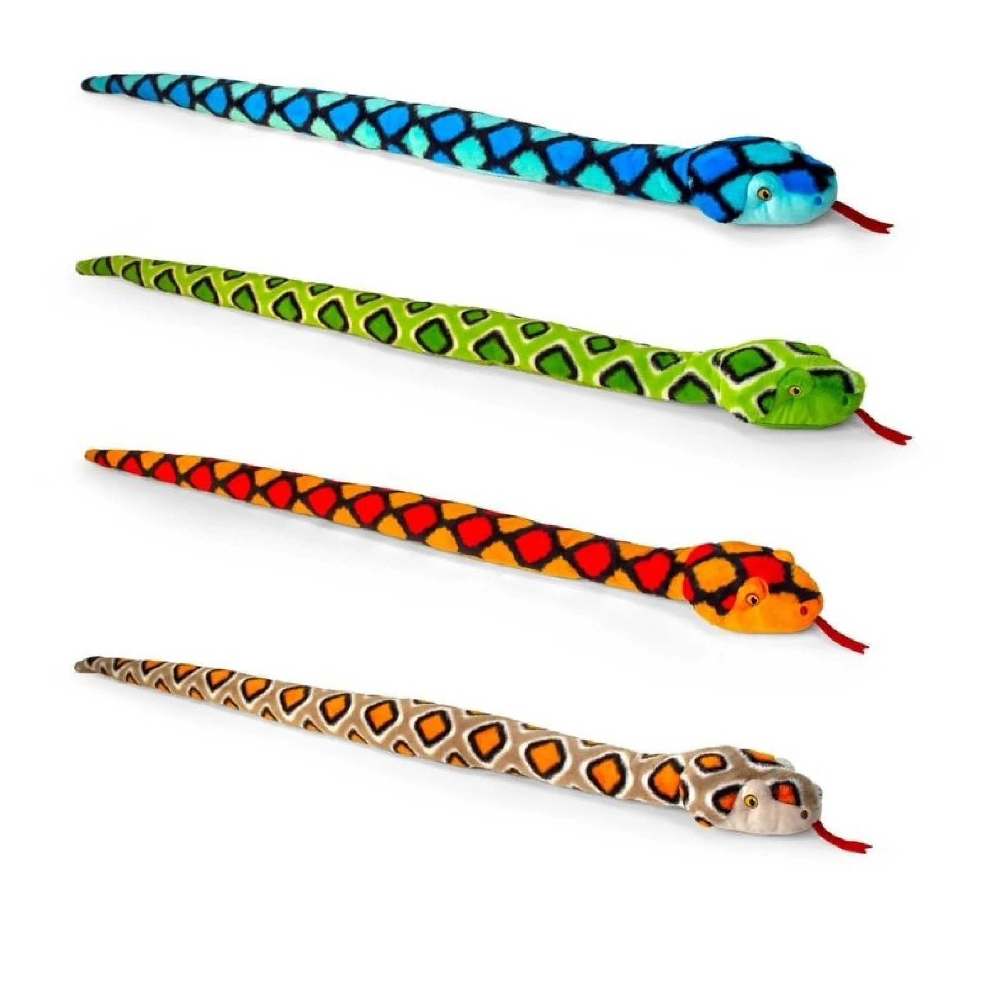 Keel Toys knuffel Snakes 4 Asstd -Keeleco 100cm - Blue
