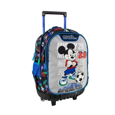 Must School Trolley Backpack Disney Mickey Mouse Game Day Must with 3 cases
