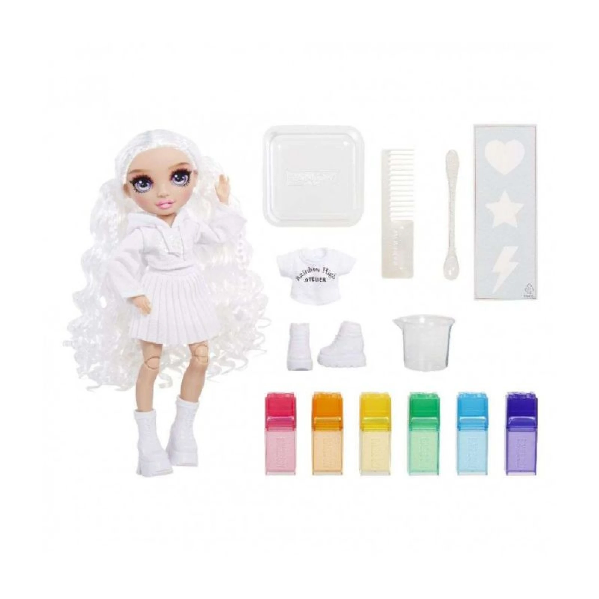 Rainbow High Watercolor &amp; Create DIY Fashion Doll Purple Eyes Tie-Dye