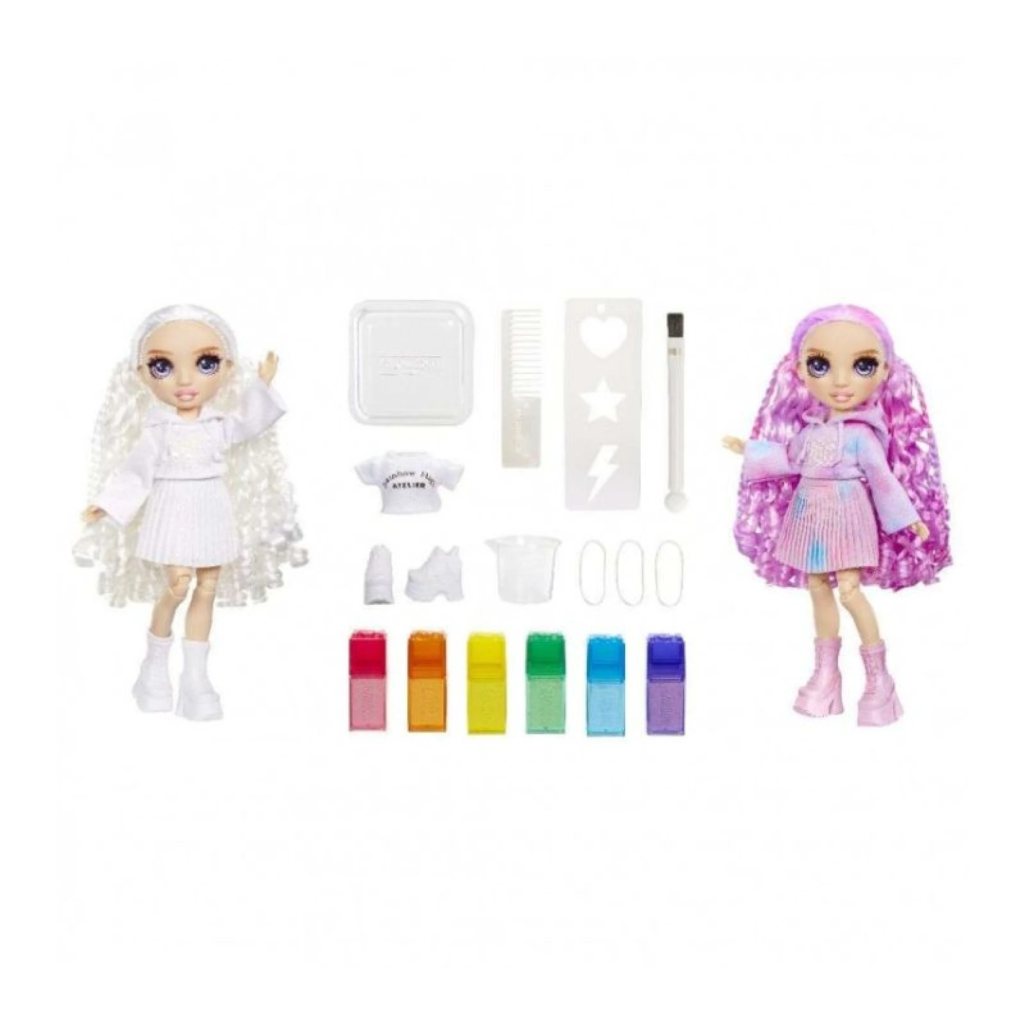 Rainbow High Watercolor &amp; Create DIY Fashion Doll Purple Eyes Tie-Dye