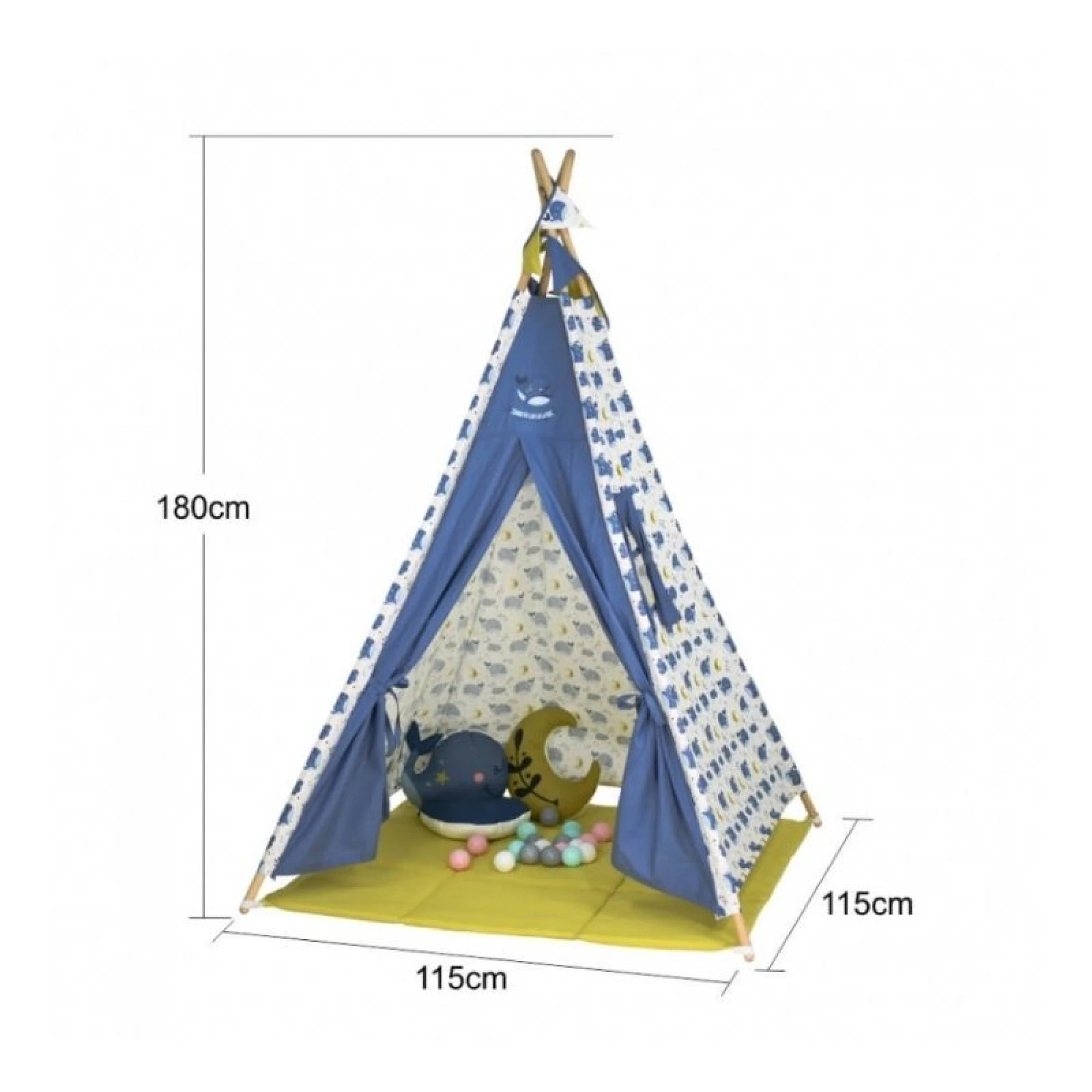 Bebestars Kid’s tent Whale with balls