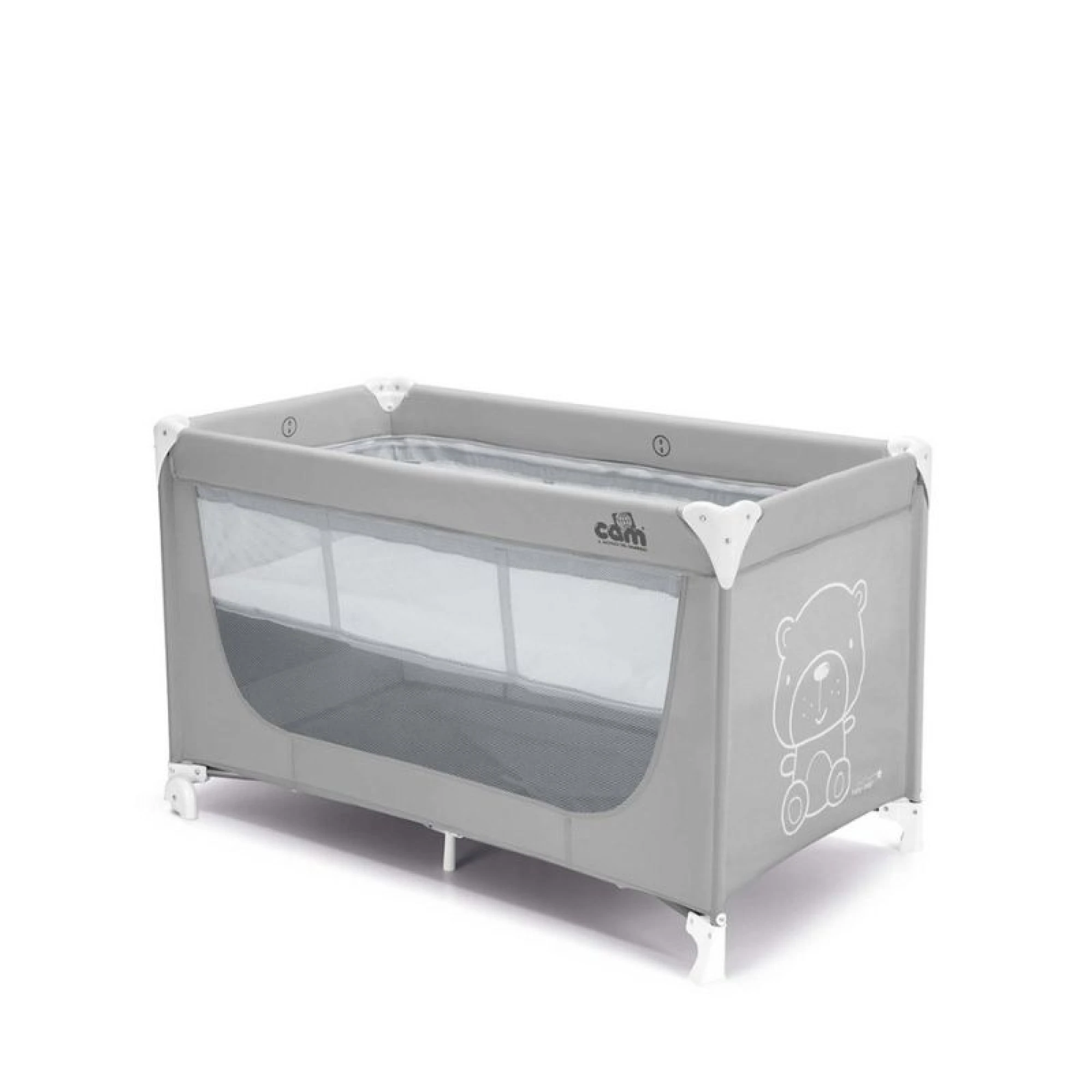 Cam Travel Cot Pisolino Teddy - Grey