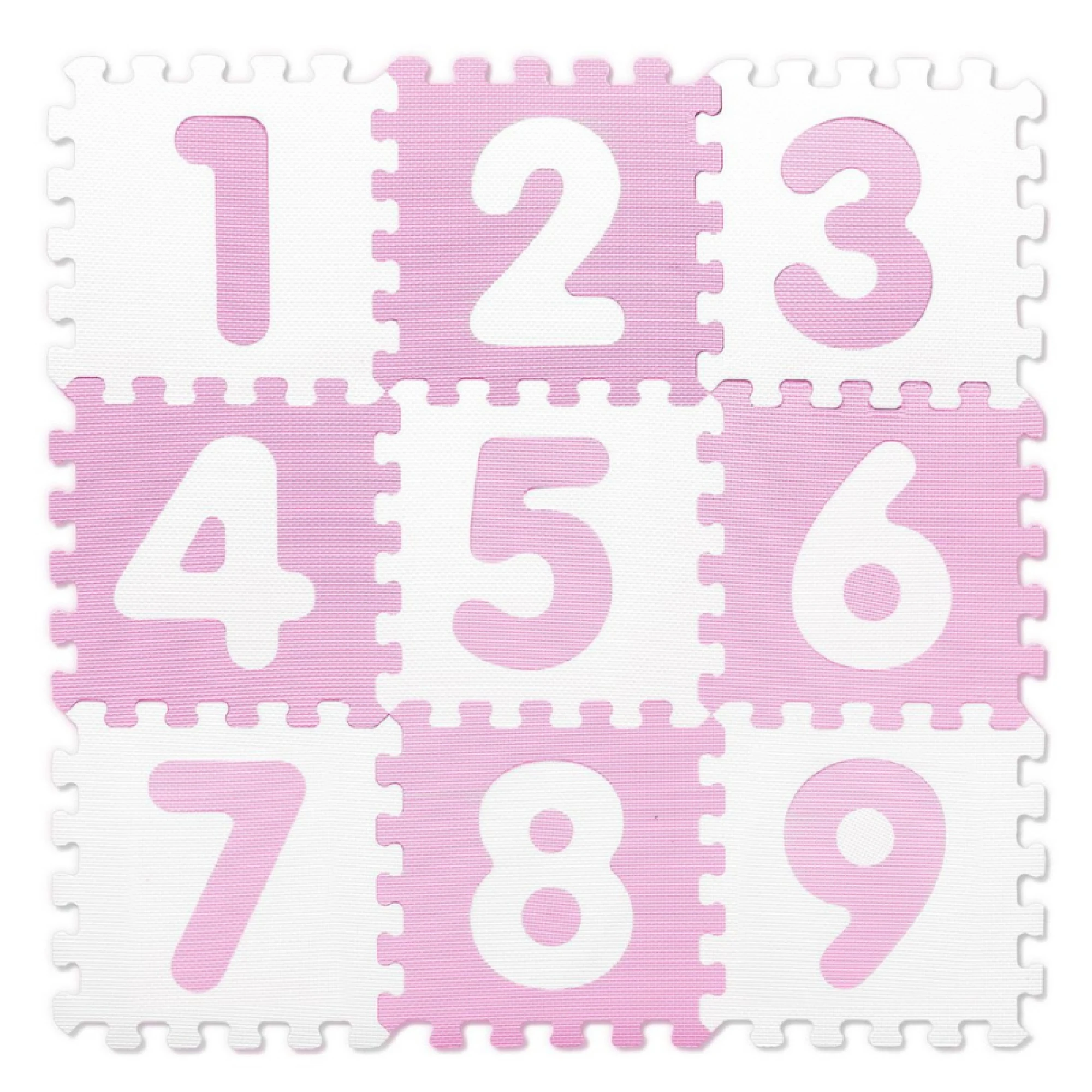 Sunta Antibacterial EVA Foam Puzzle Numbers Baby Play mat - Pink