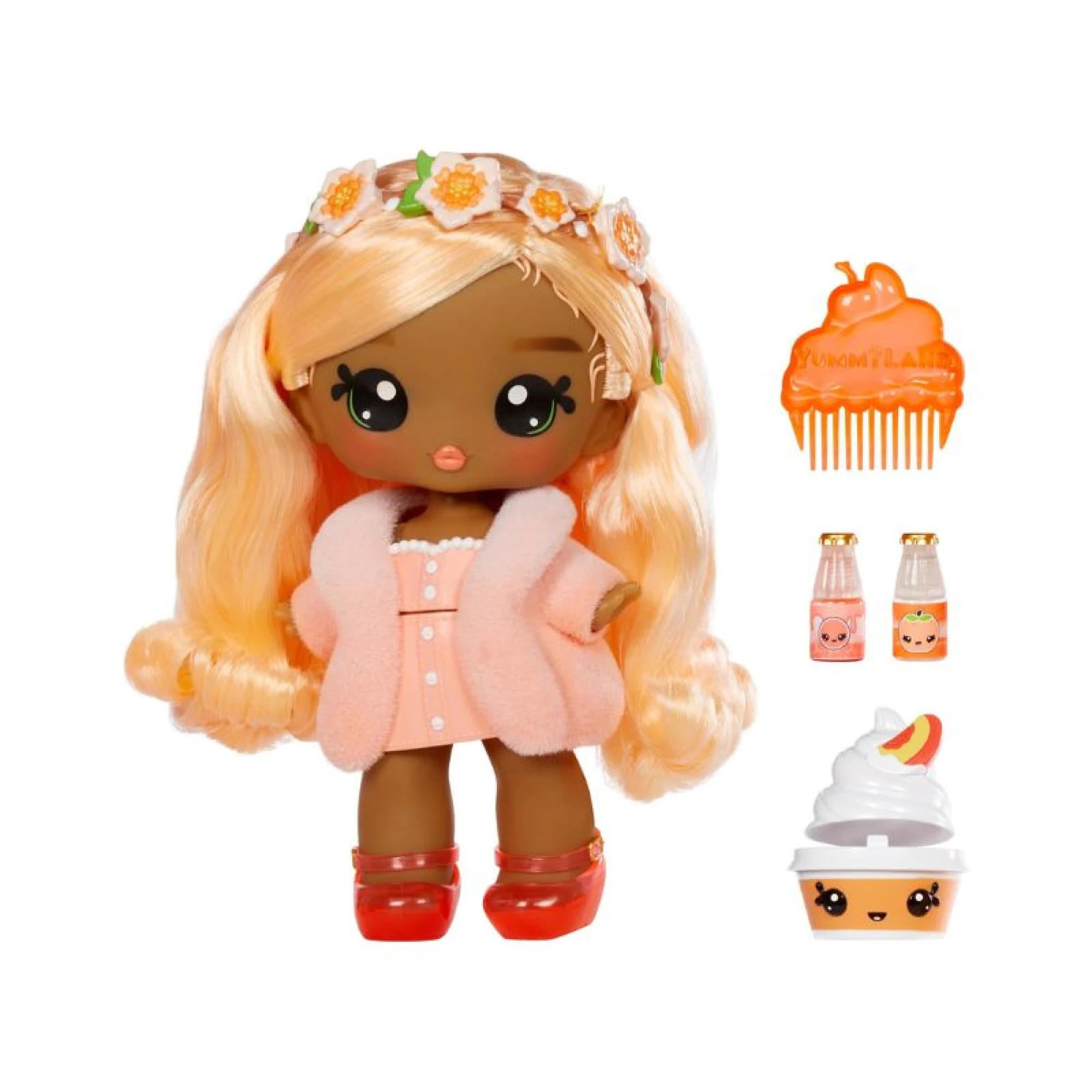 Yummiland Large Doll + Lipgloss Pet- Pia Peach