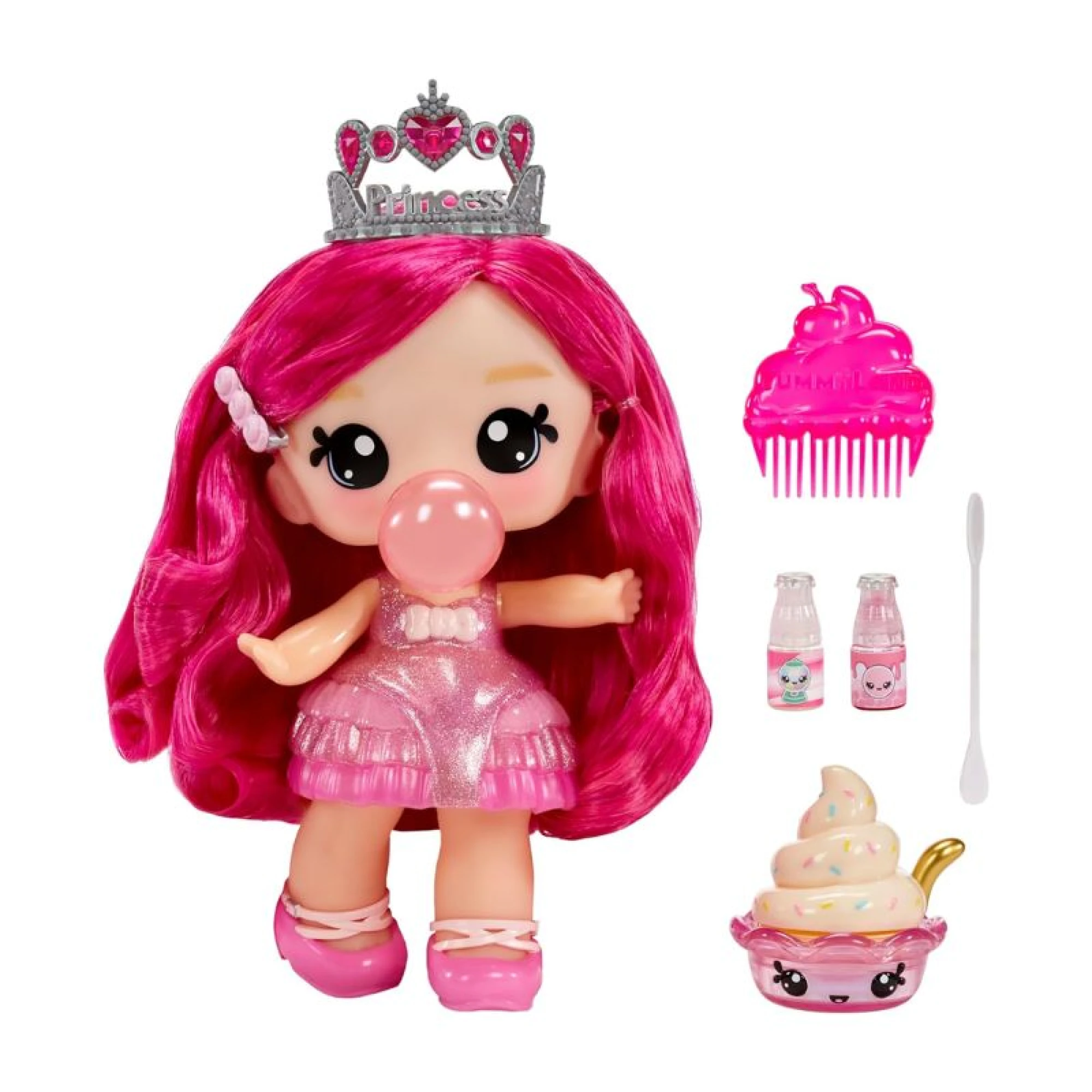 Yummiland Large Doll + Lipgloss Pet- Bianca Bubblegum