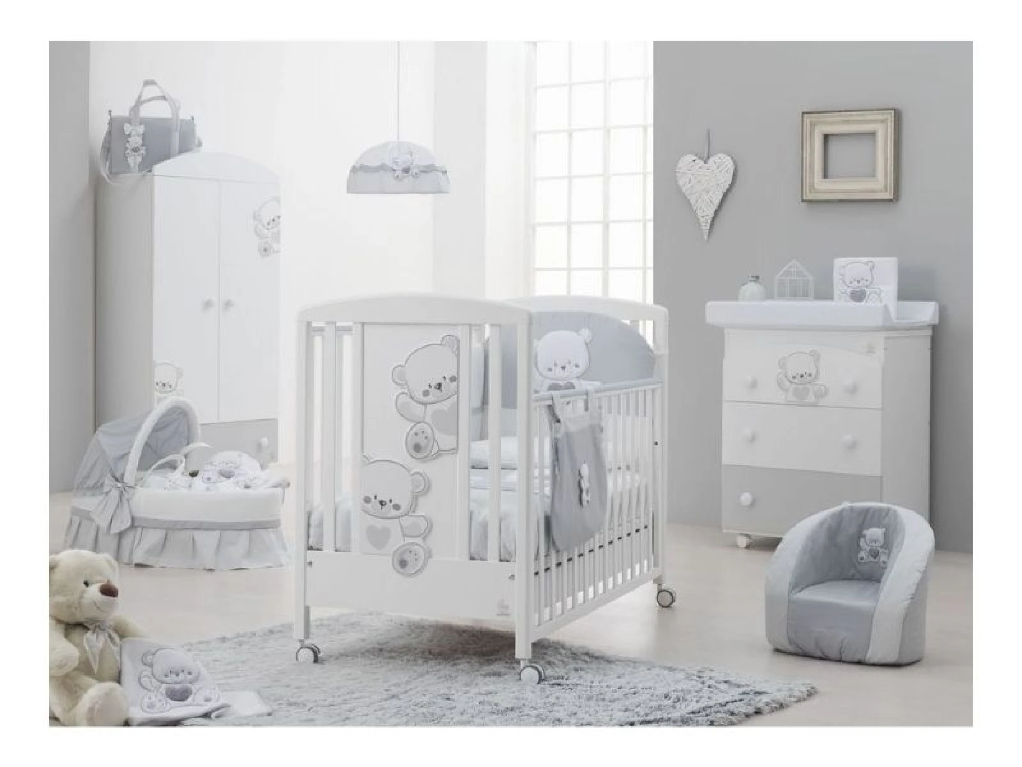 Italbaby cot Jolie (Grey)