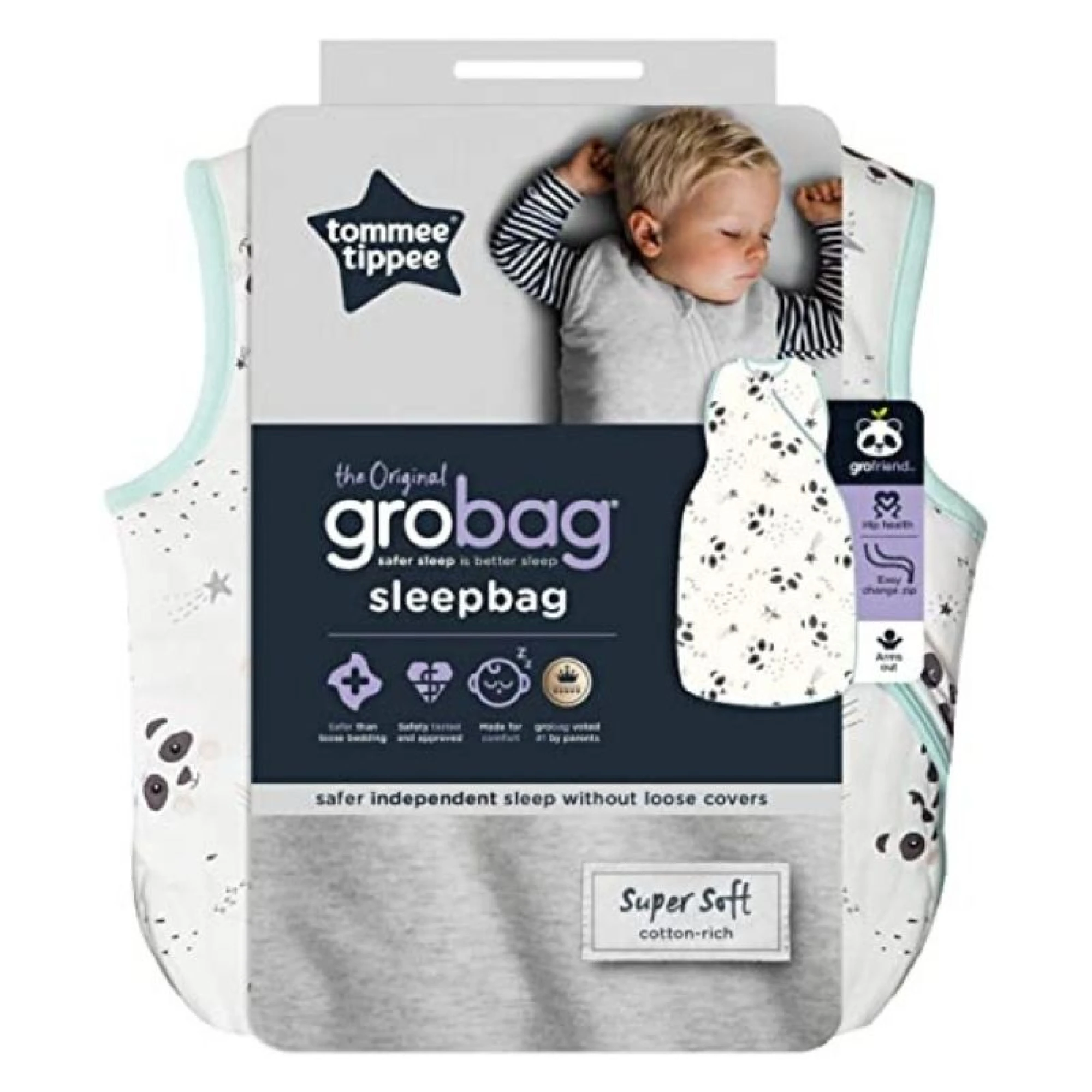 Tommee Tippee - The Original Grobag Panda Sleepbag 1.0 Tog (18-36M)