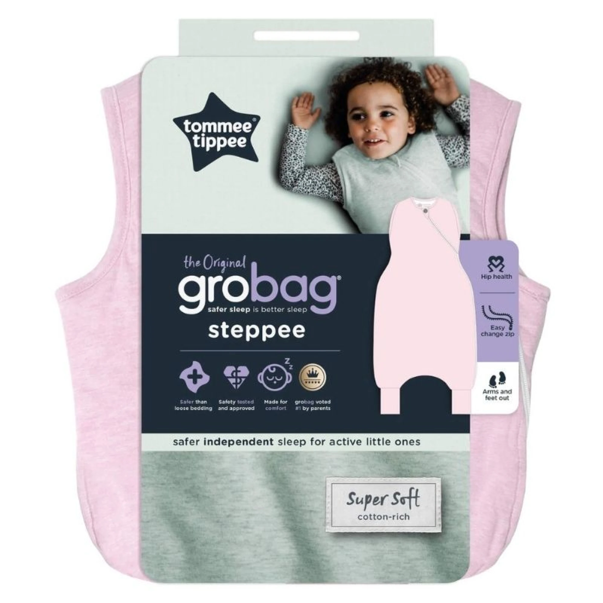 Tommee tippee - The Original Grobag Pink Marl Sleepbag 1.0 Tog (18-36M)