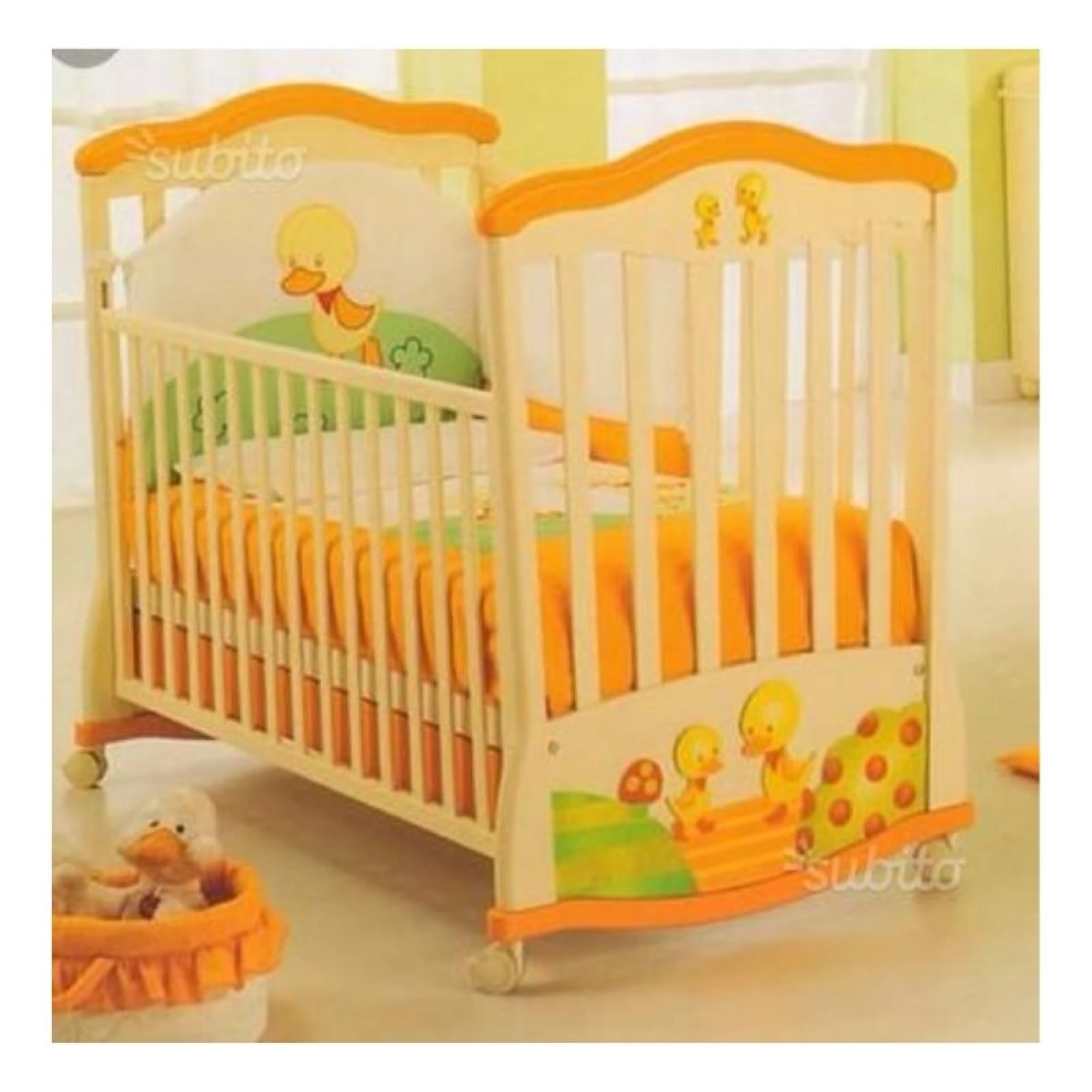 MIBB Papere Orange Cot Bed