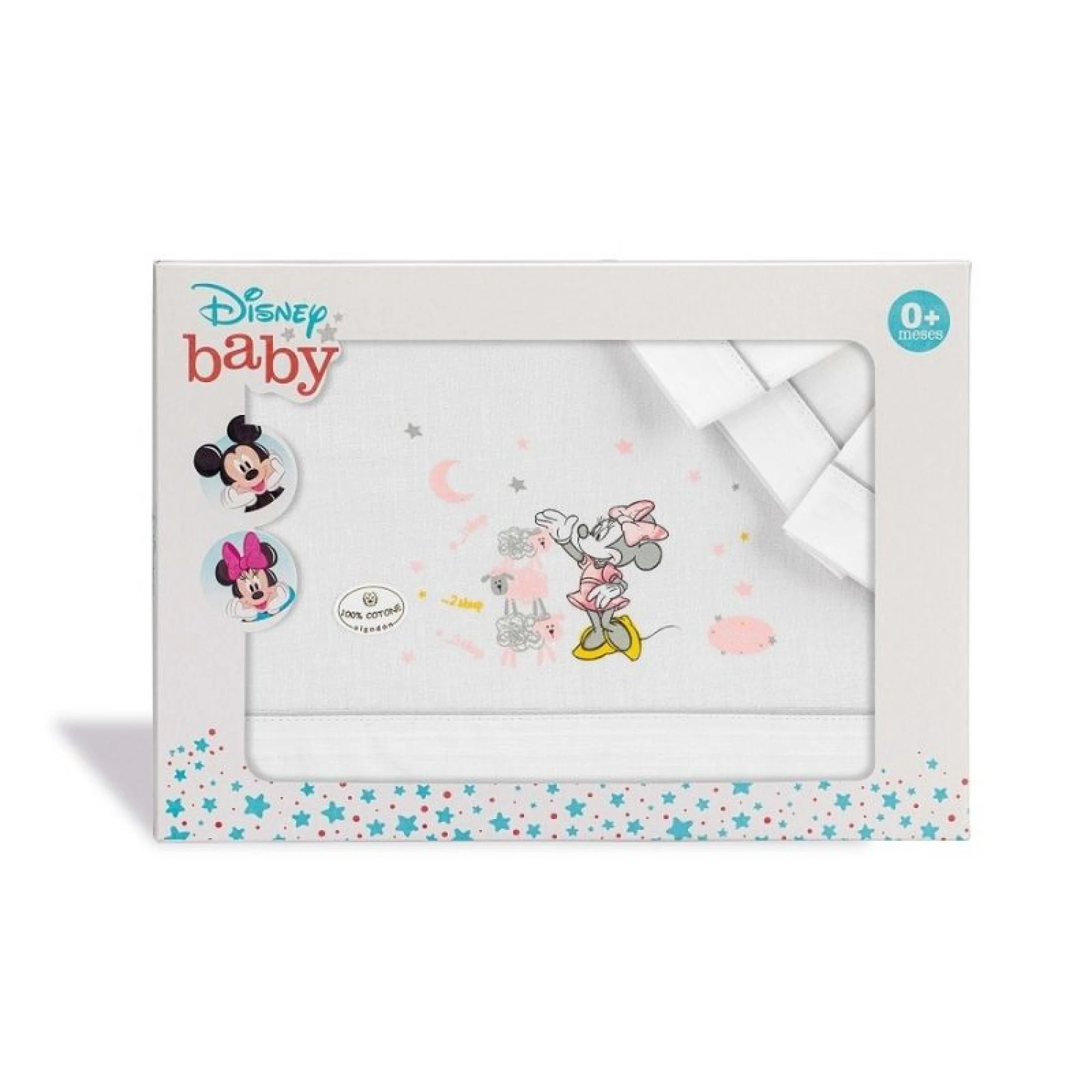 Inter baby 3pcs bed.crib cotton -  minnie W/GRAY
