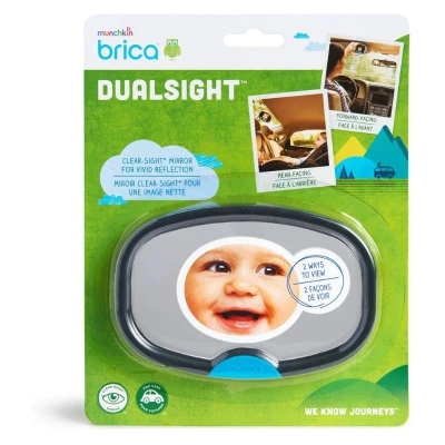 Brica by Munchkin Dual Sight Baby Car Mirror for Rear or Forwardfacing Child