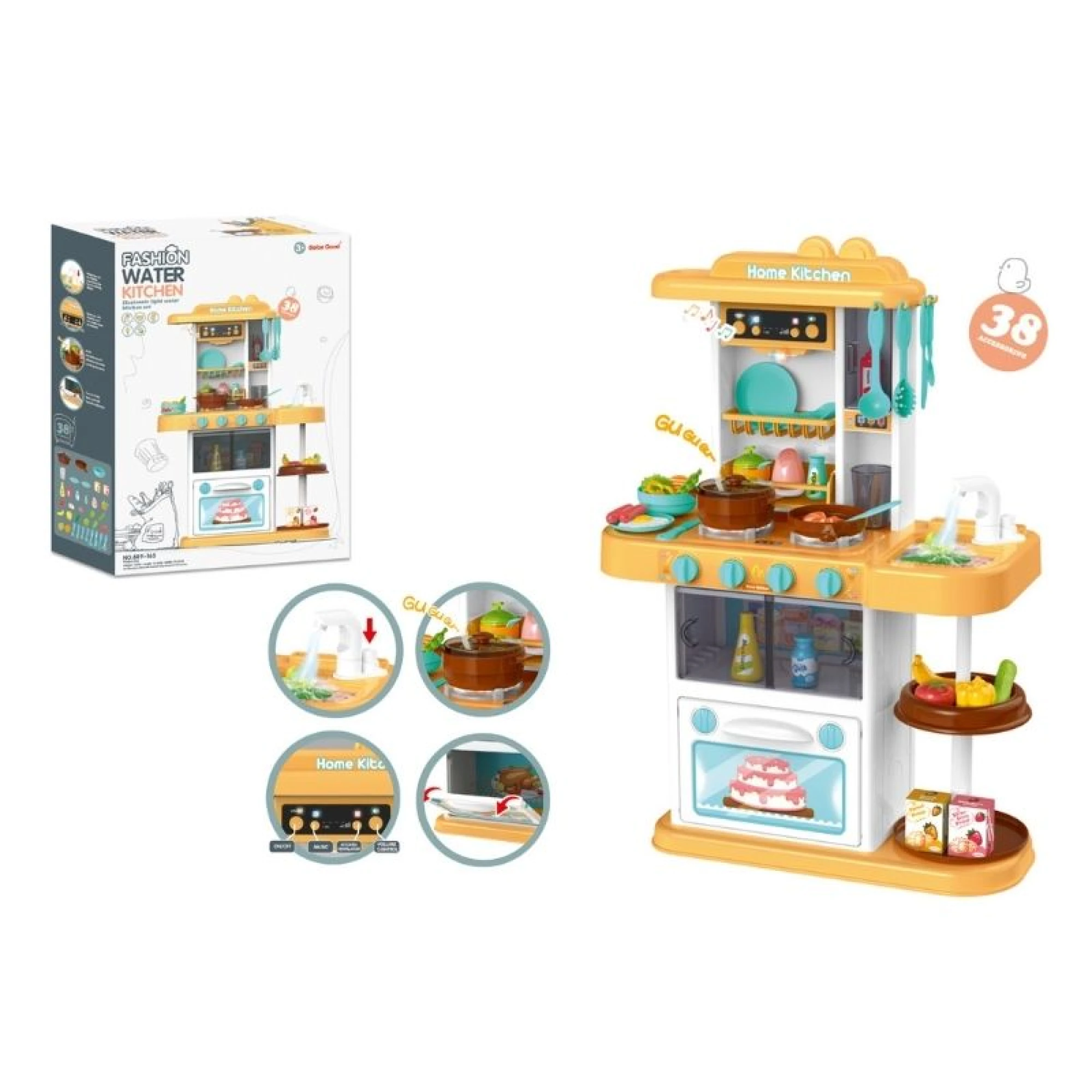 Infinity Toys - Kitchen set with light and music (38pcs)