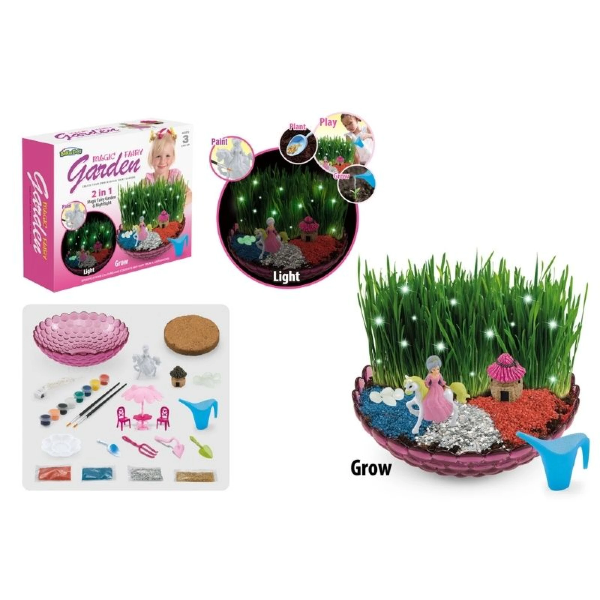 Infinity Toys - DIY Planting flowers with light (Pink)