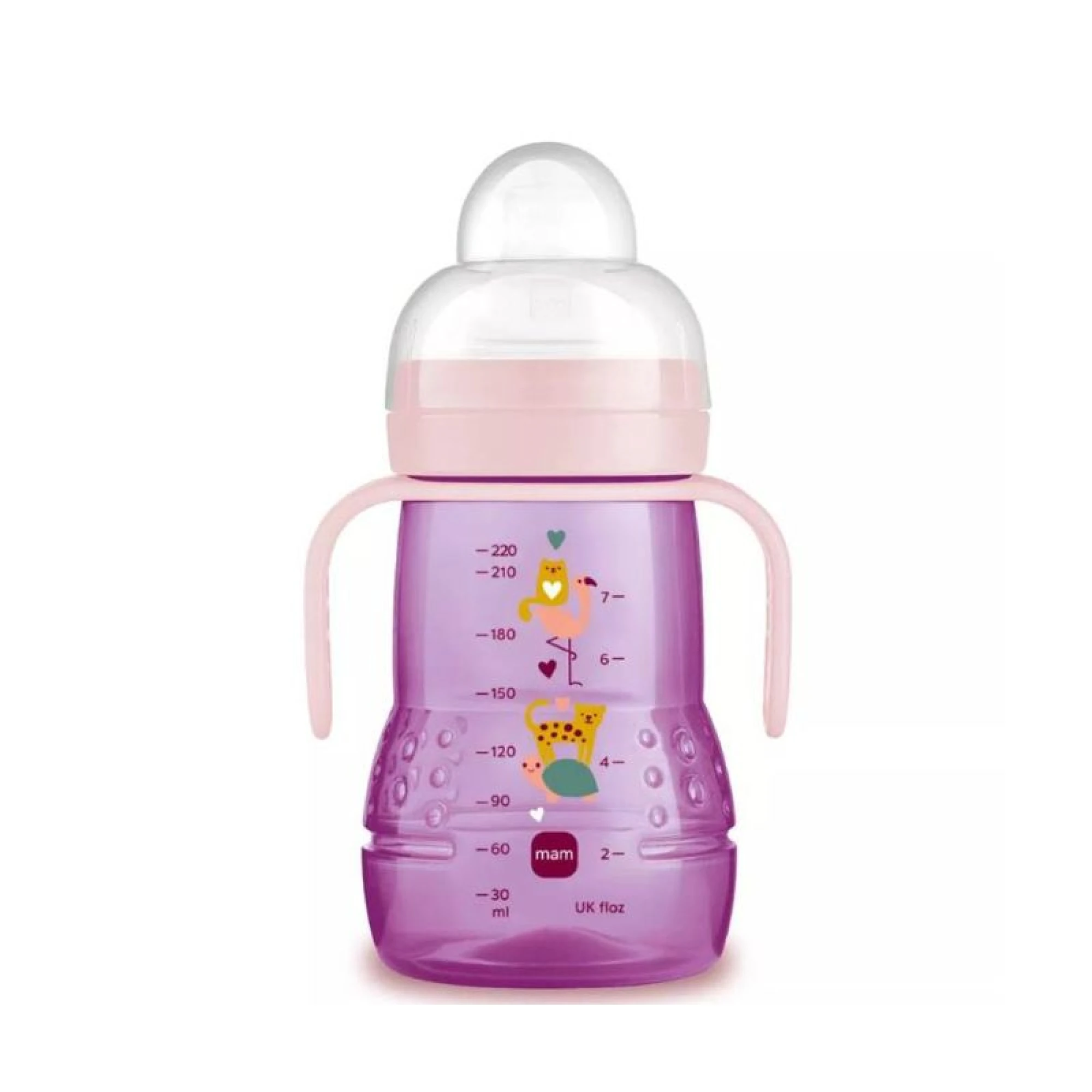 MAM Trainer 220ml - 4m + Pink