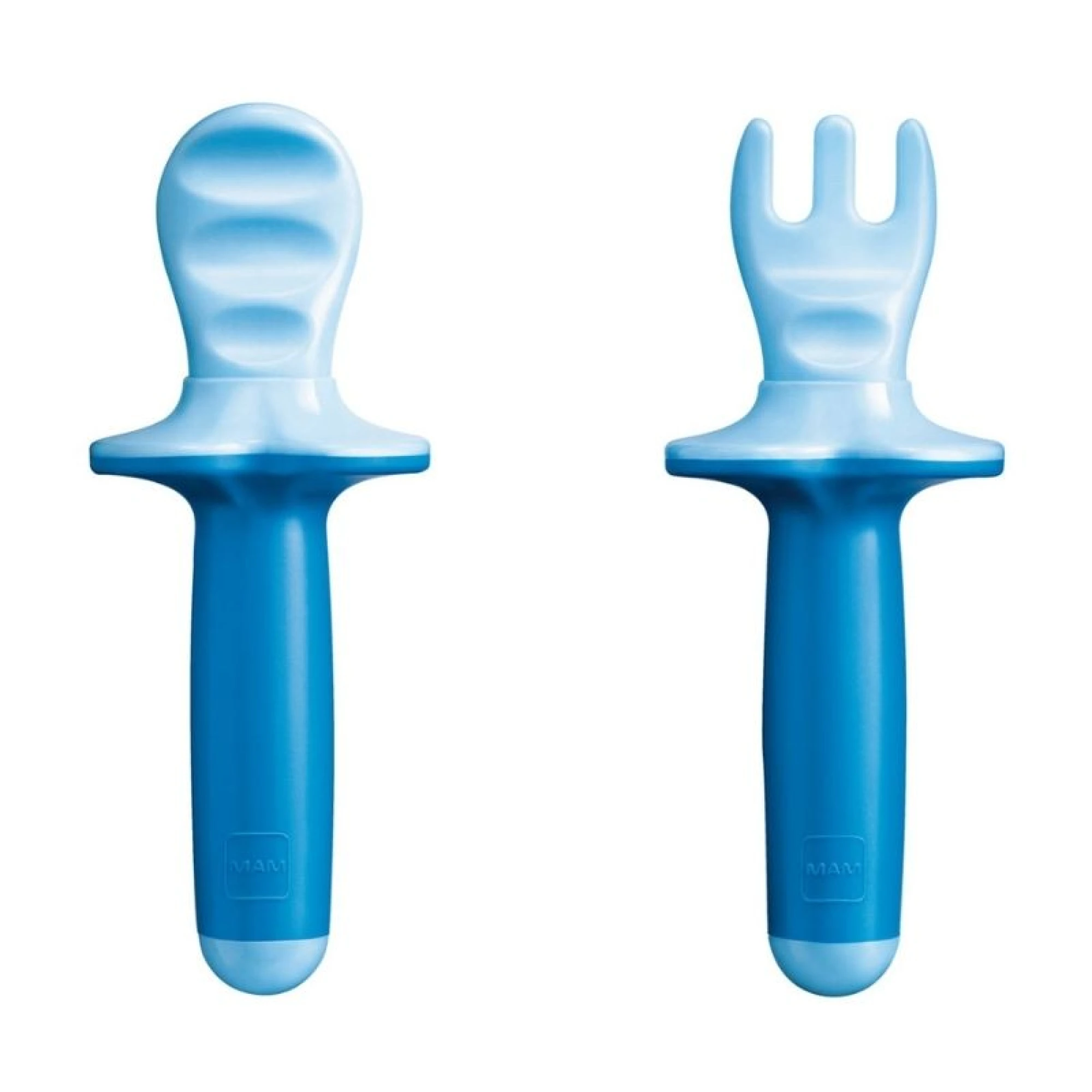 Spoon &amp; Fork Trainer - Baby's Cutlery - Blue